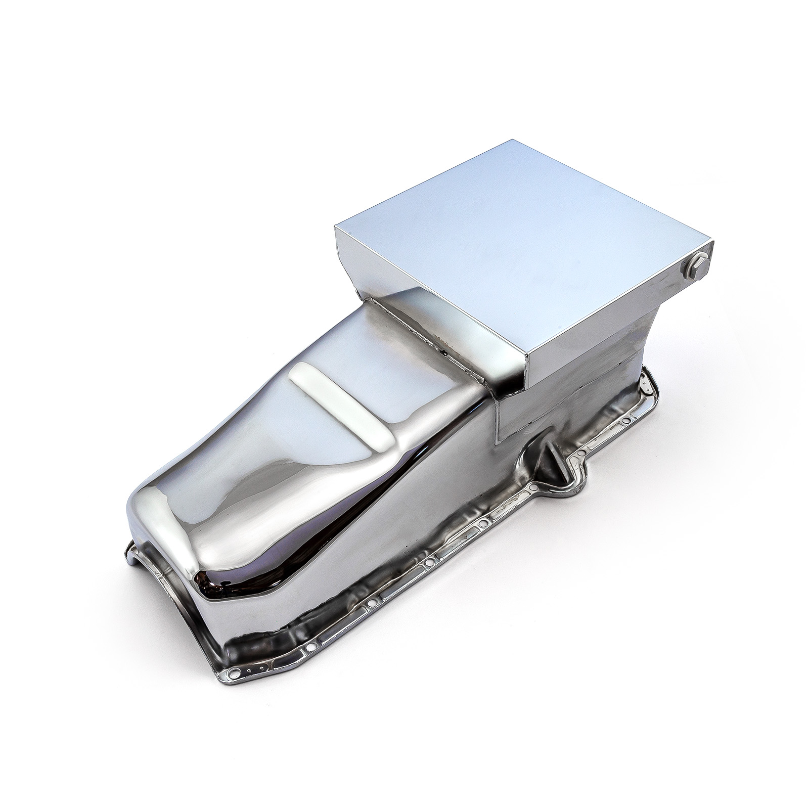 Speedmaster® PCE300.1066.02 Chevy SBC 350 2Pcs Rms 1980-85 P/Side 7Qt Drag Rear Sump Oil Pan [Chrome]