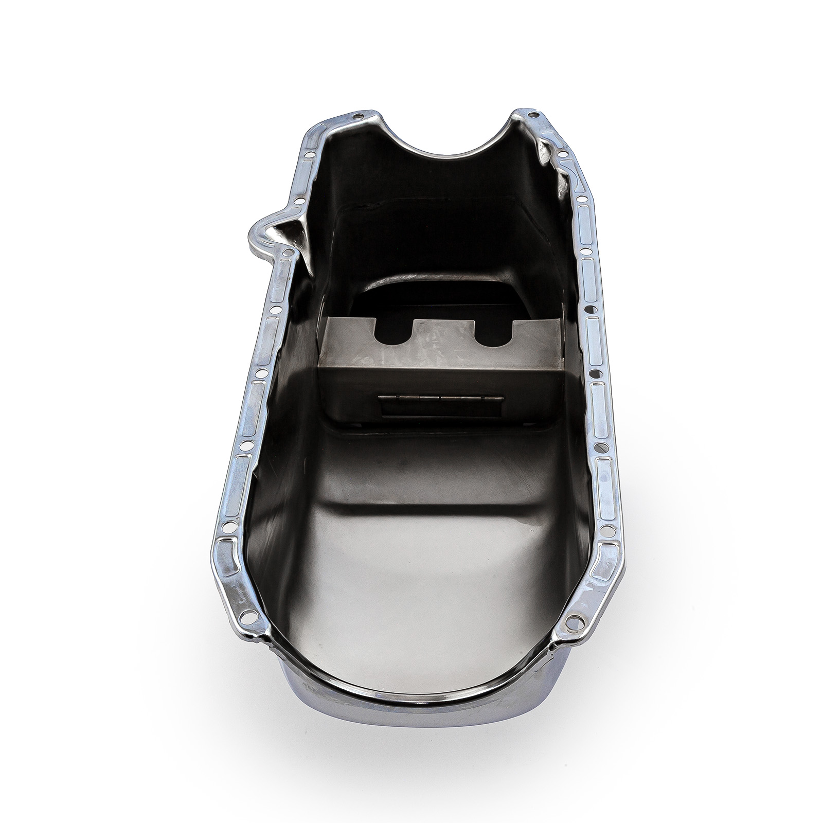 Speedmaster® PCE300.1066.02 Chevy SBC 350 2Pcs Rms 1980-85 P/Side 7Qt Drag Rear Sump Oil Pan [Chrome]