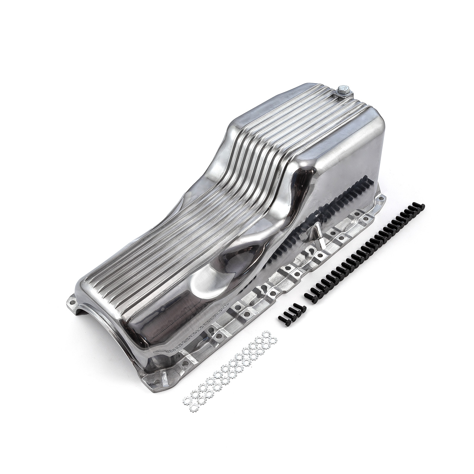 Speedmaster® PCE300.1092.01 Chevy BBC 454 1Pc Gen 5 & 6 1991 - Up Polished Finned Aluminum Oil Pan