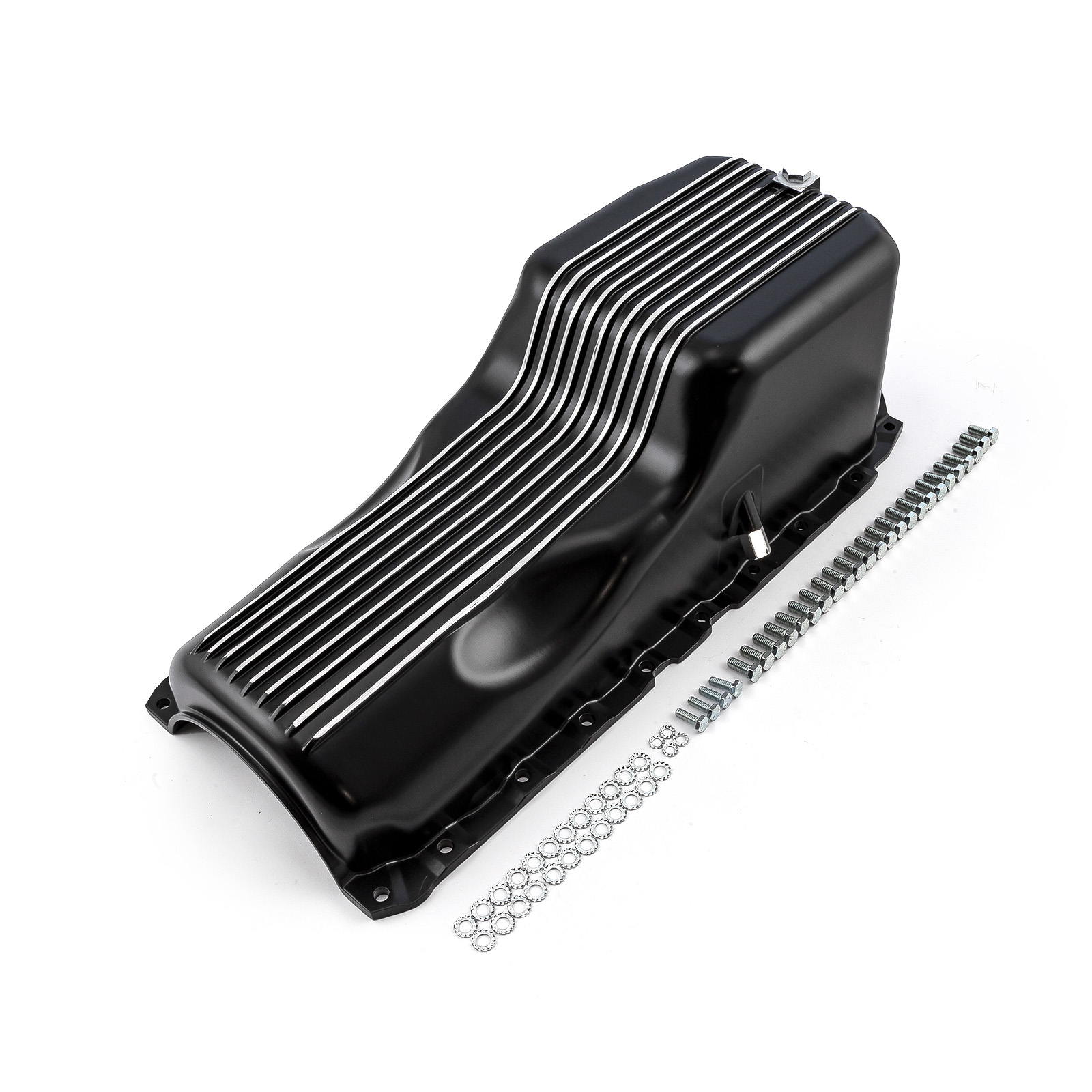 Speedmaster® PCE300.1092.02 Chevy BBC 454 1Pc Late Gen 5 & 6 1991 - Up Black Finned Aluminum Oil Pan