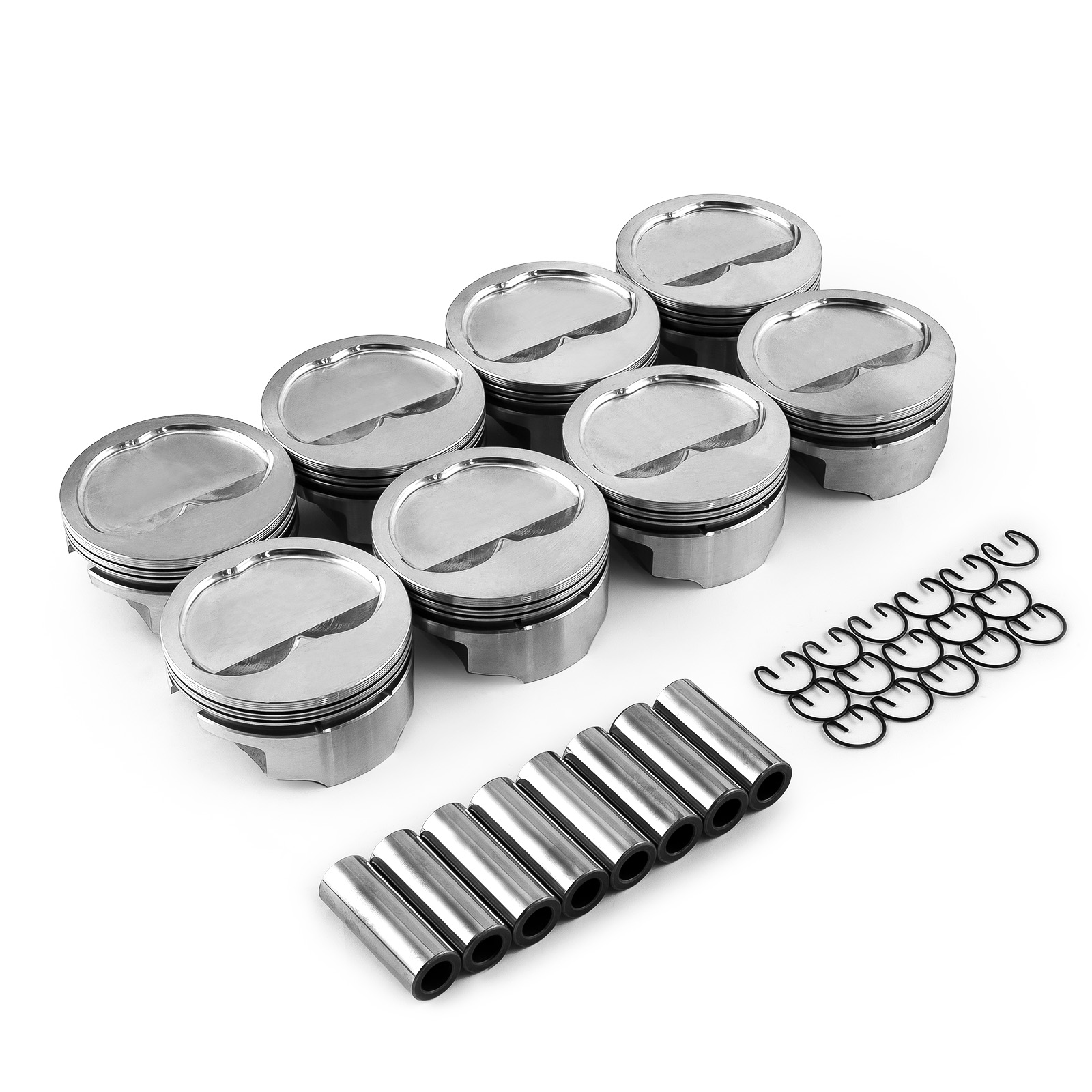 Chevy 400 427 Ford 351W Windsor 4.125" 1.015" Dished -16cc Forged Pistons