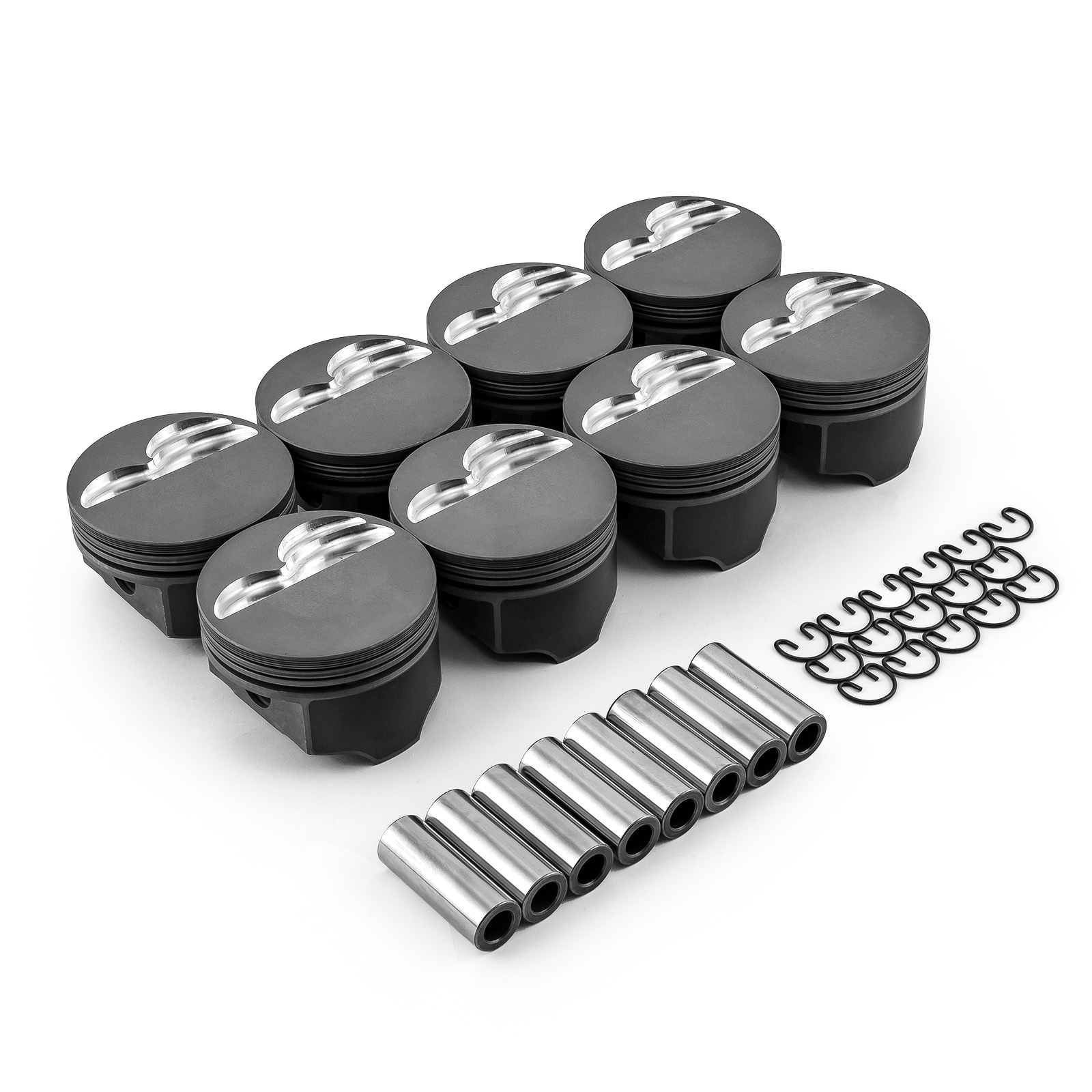Speedmaster® PCE305.1001.04 Chevy SBC 383 ci 5.7" 4.040" 1.425" 0.927" Flat Top Hyper Pistons [Coated]