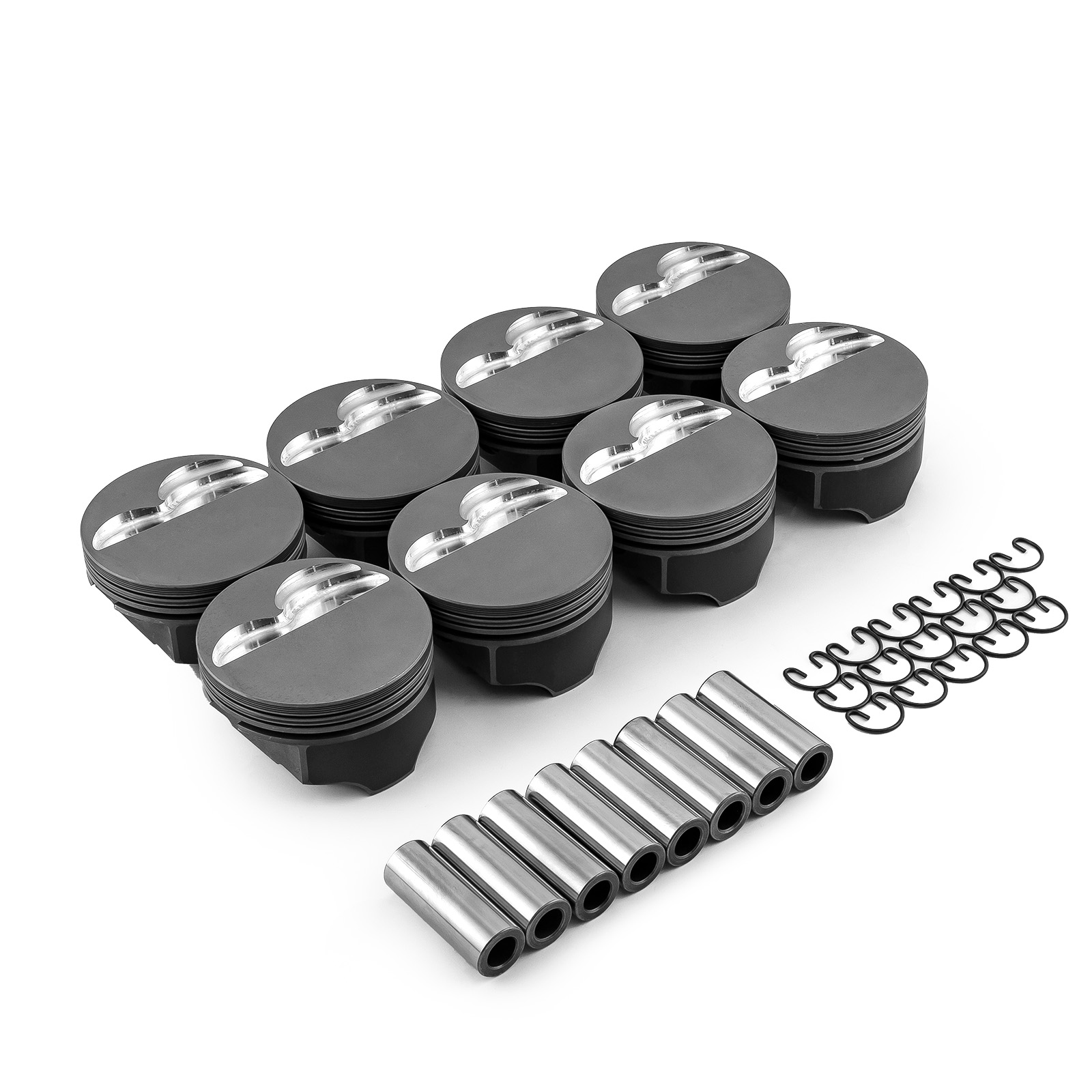Chevy SBC 383 ci 6.0" 4.020" 1.100" 0.927" Flat Top Hyper Pistons [Coated]