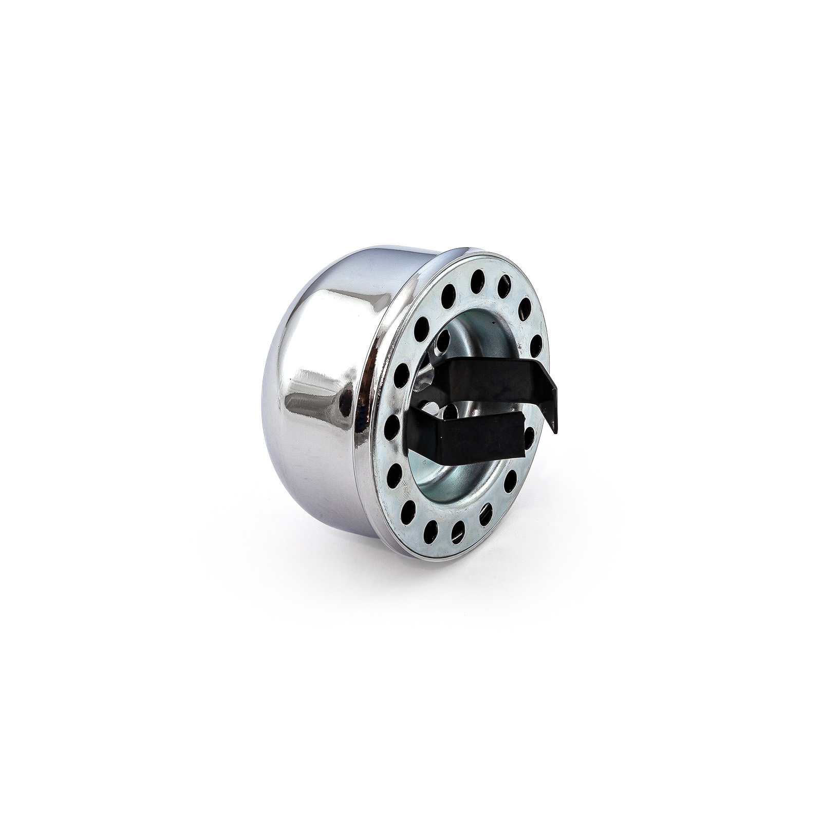 Speedmaster® PCE309.1001 2 3/8" Chrome Push In Round Valve Cover Breather Cap (Suits Filler Tube To)