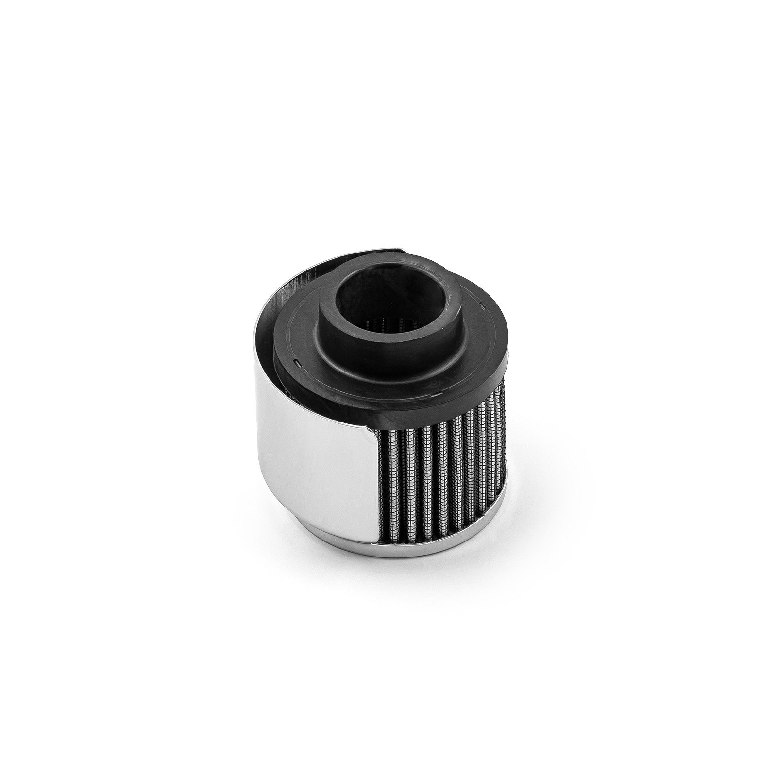 Speedmaster® PCE309.1004 Chrome Valve Cover Filter Breather - w/Hood (1 3/8" Clamp On)