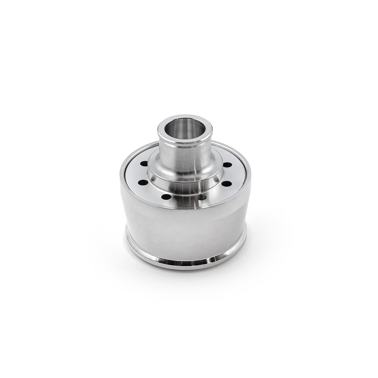 Speedmaster® PCE309.1007 Polished Aluminum Ball Milled Valve Cover Breather (1" Neck Push In)