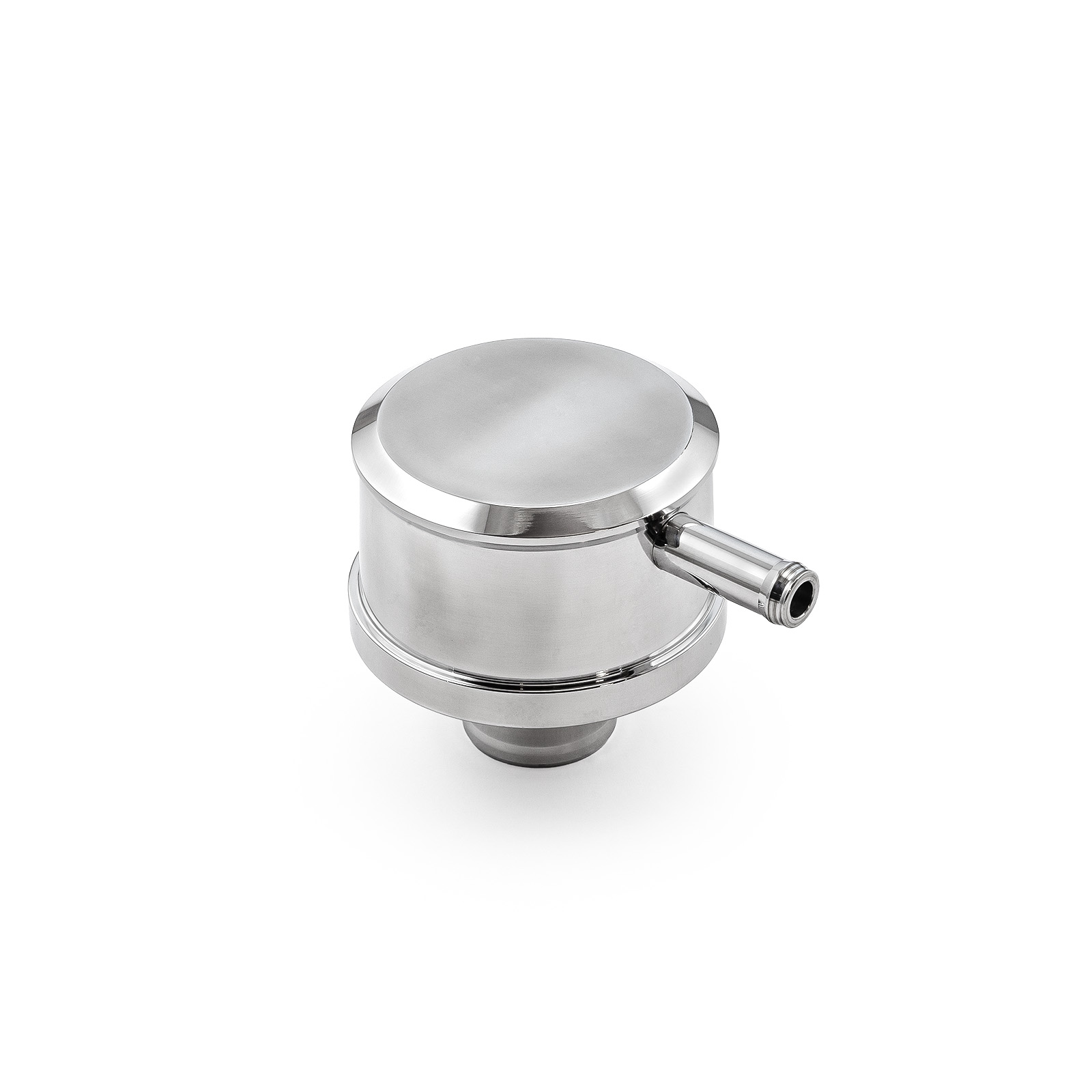 Speedmaster® PCE309.1008 Polished Alum. Plain Valve Cover Breather - w/Pvc Vent Tube to (1" Neck Push In)