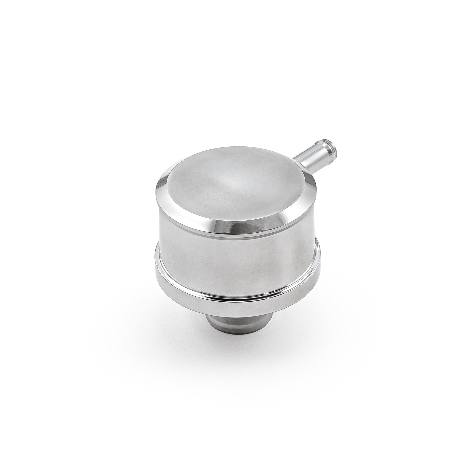 Speedmaster® PCE309.1008 Polished Alum. Plain Valve Cover Breather - w/Pvc Vent Tube to (1" Neck Push In)