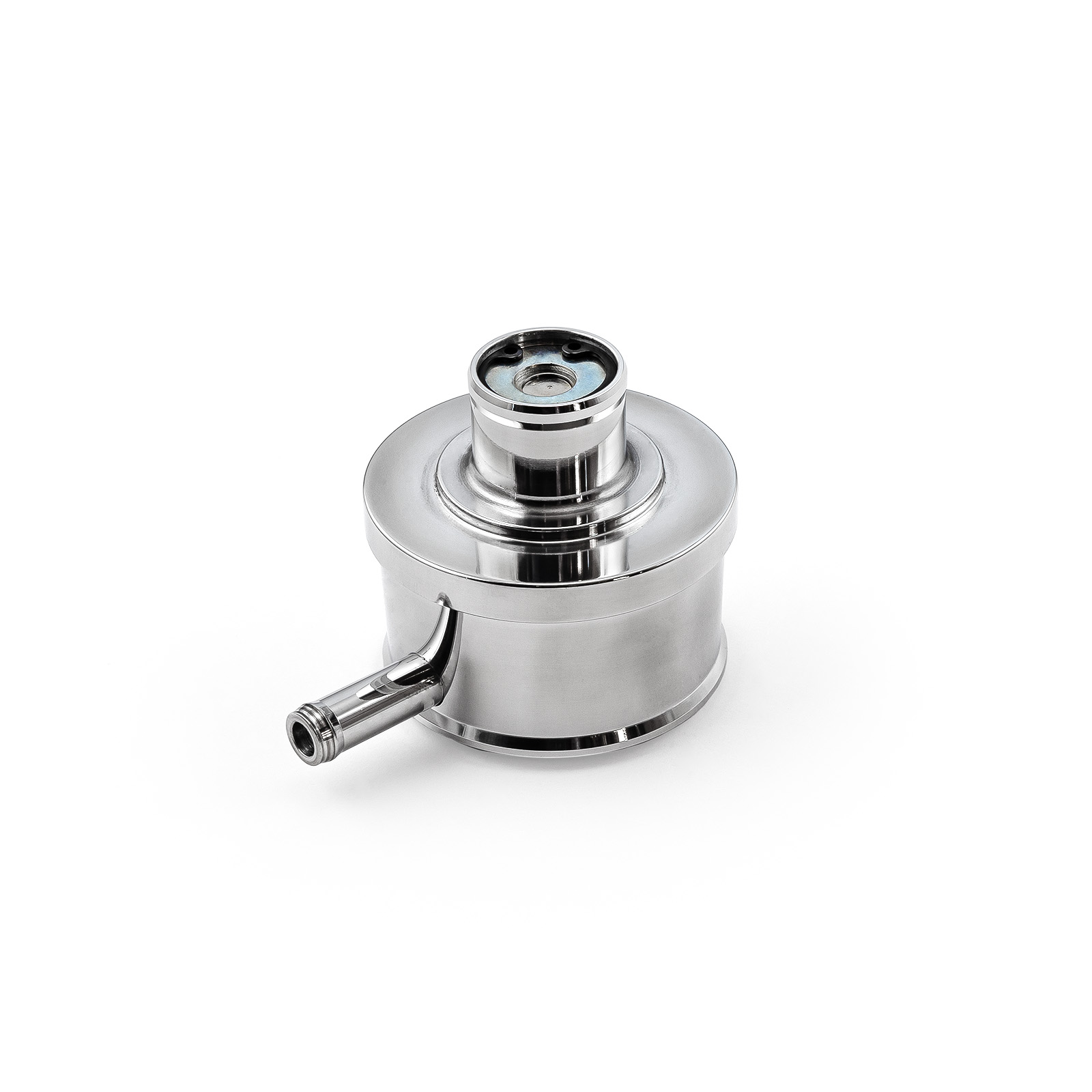Speedmaster® PCE309.1008 Polished Alum. Plain Valve Cover Breather - w/Pvc Vent Tube to (1" Neck Push In)