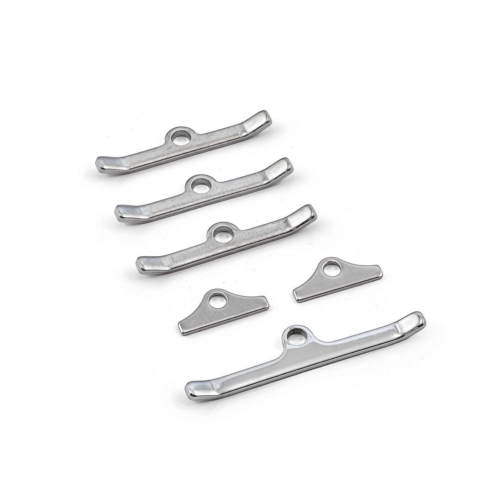 Speedmaster® PCE312.1003 Ford SB 289 302 351 Windsor 4 1/2" Chrome Valve Cover Hold Down Spreader Bars