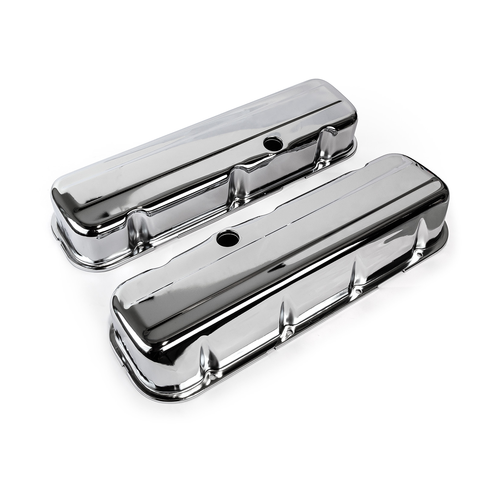 Speedmaster® PCE314.1004.01 Chevy BBC 454 Chrome Valve Covers - Tall w/ Hole