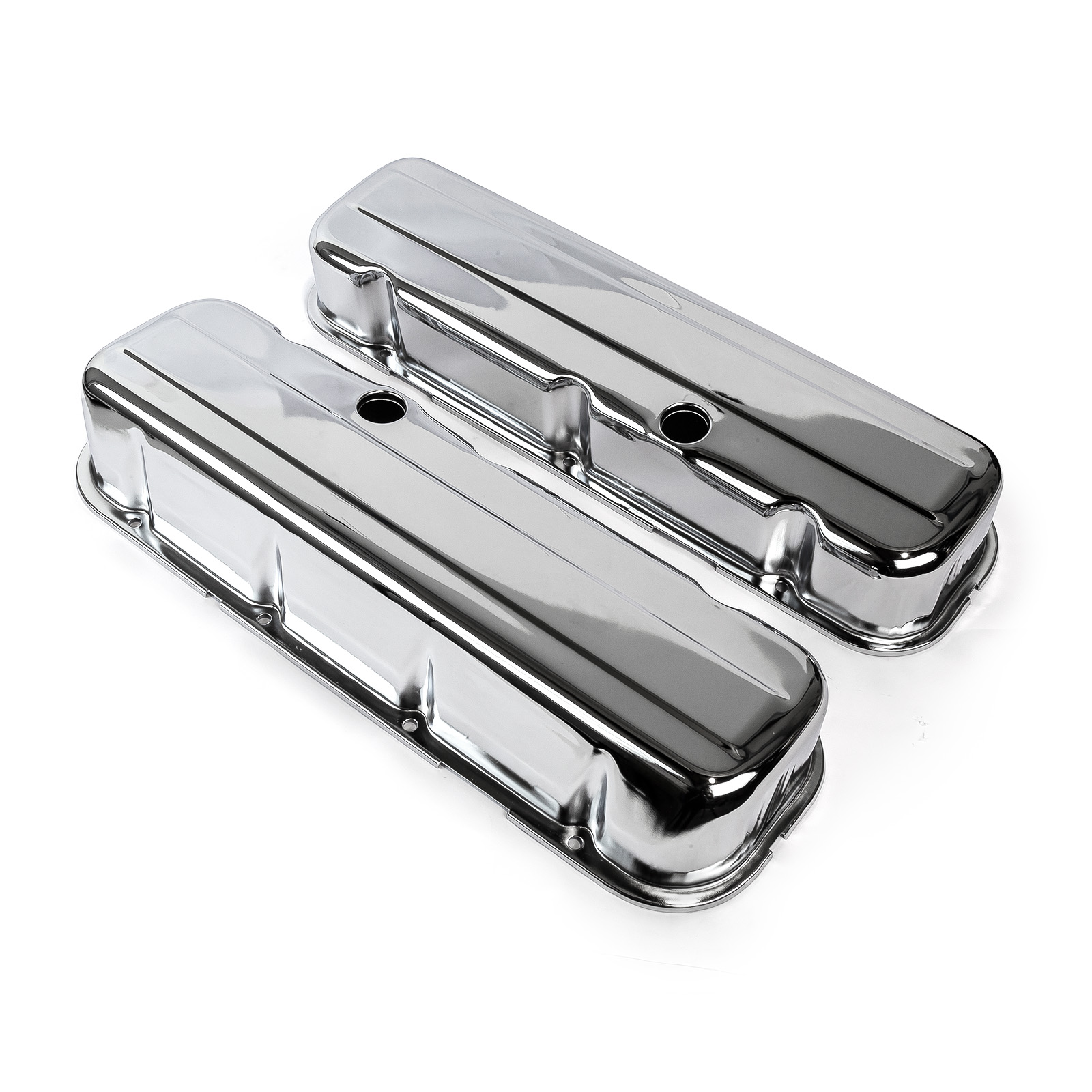 Speedmaster® PCE314.1004.01 Chevy BBC 454 Chrome Valve Covers - Tall w/ Hole
