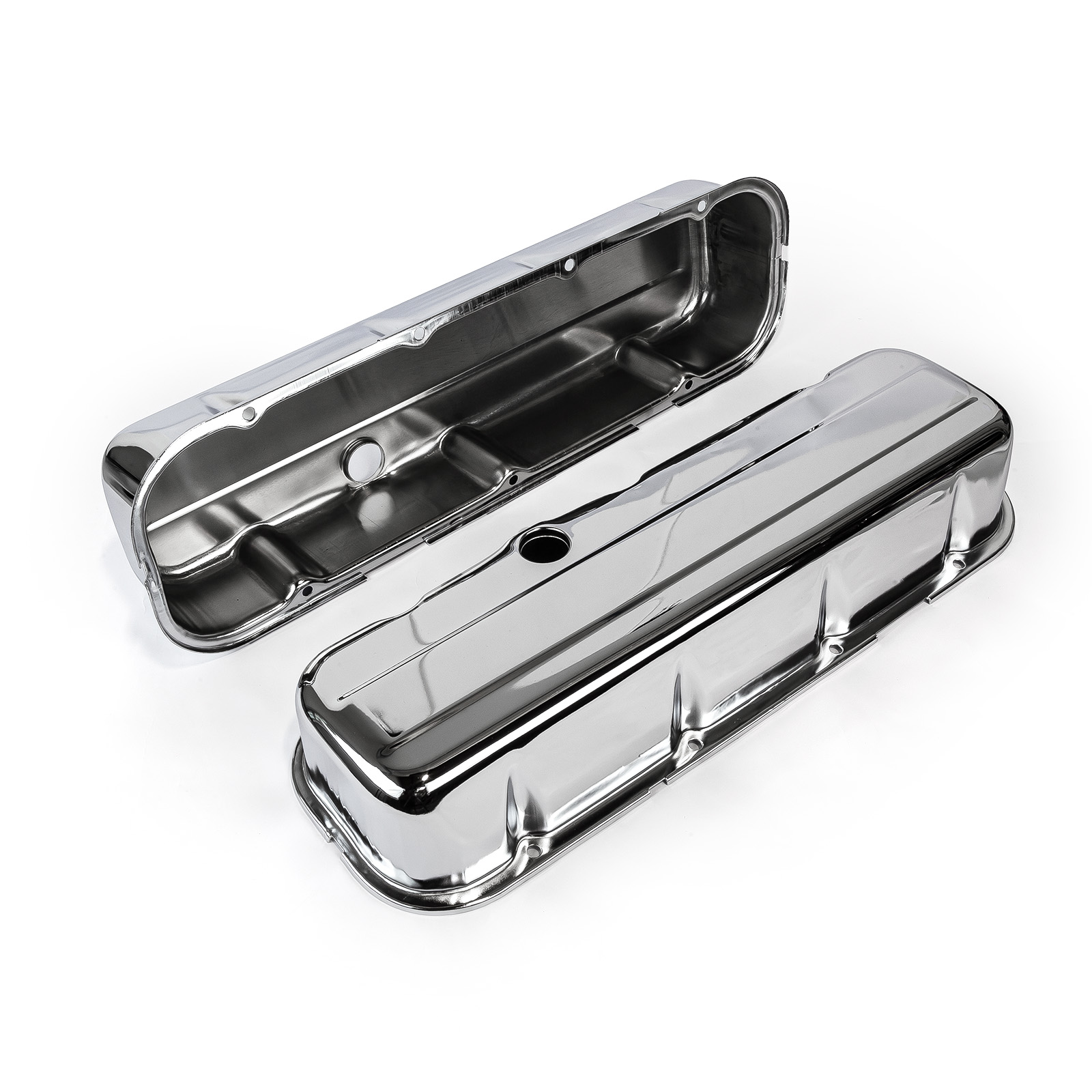 Speedmaster® PCE314.1004.01 Chevy BBC 454 Chrome Valve Covers - Tall w/ Hole