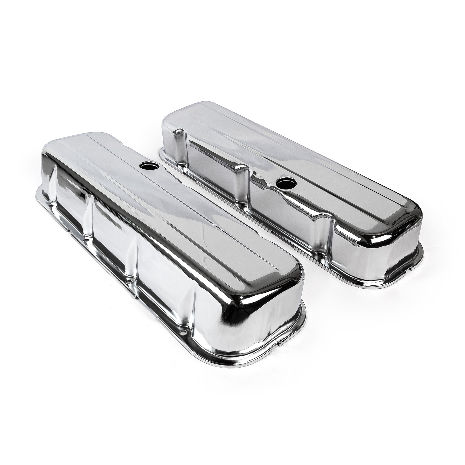 Speedmaster® PCE314.1004.01 Chevy BBC 454 Chrome Valve Covers - Tall w/ Hole
