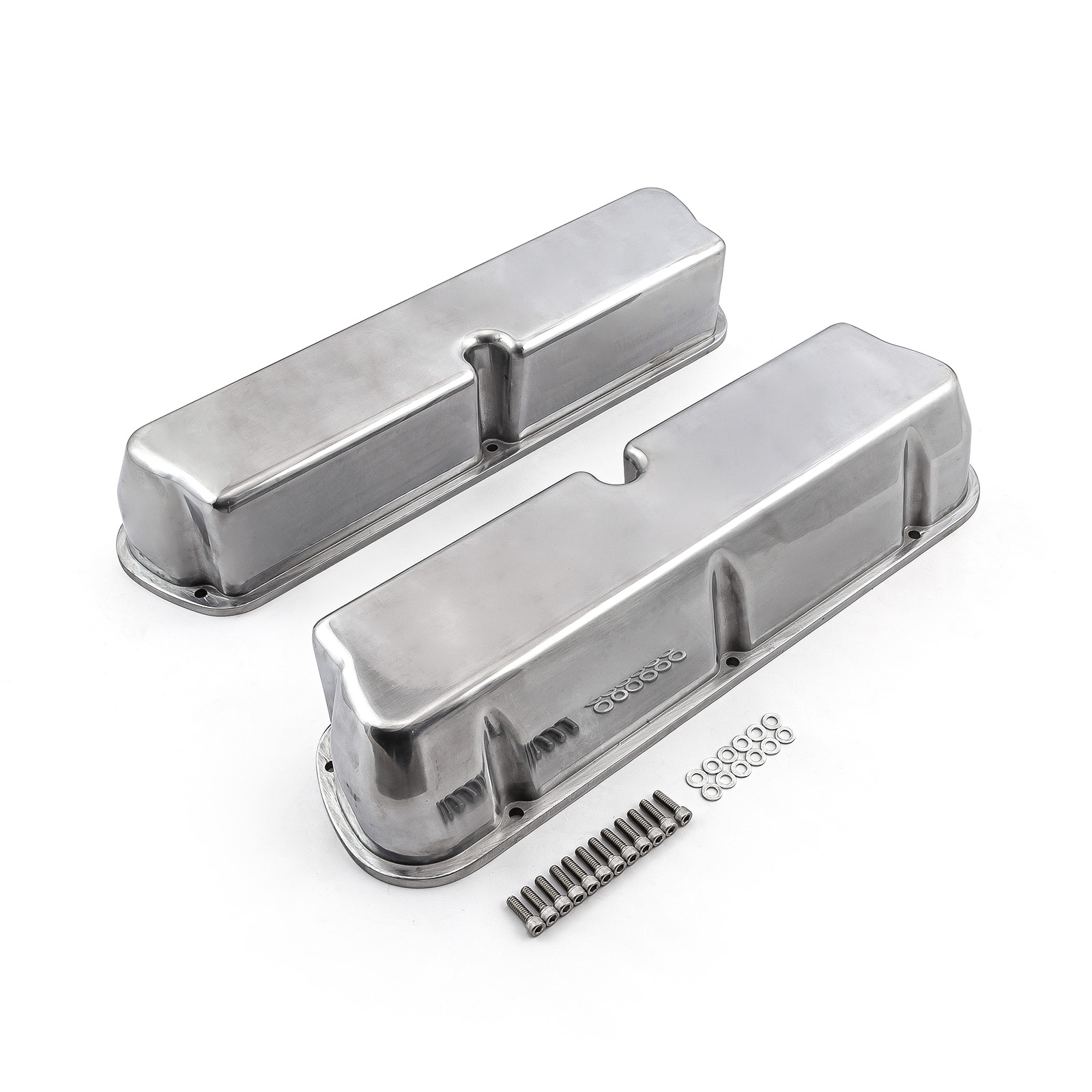 Ford SB 289 302 Windsor Aluminum Plain Valve Cover - Tall w/o Hole