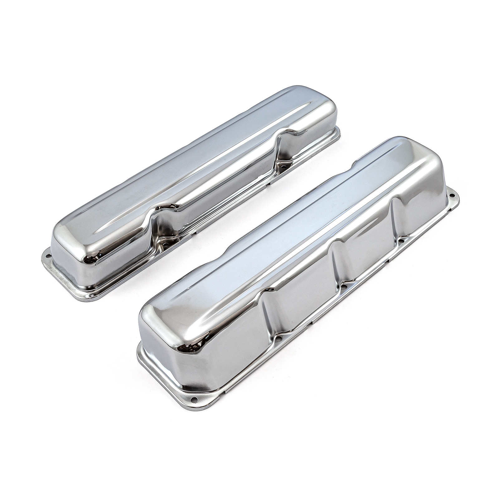 Speedmaster® PCE314.1036 Amc 304 360 390 401 1968-79 Chrome Steel Valve Covers - 3 1/8" Tall w/o Hole
