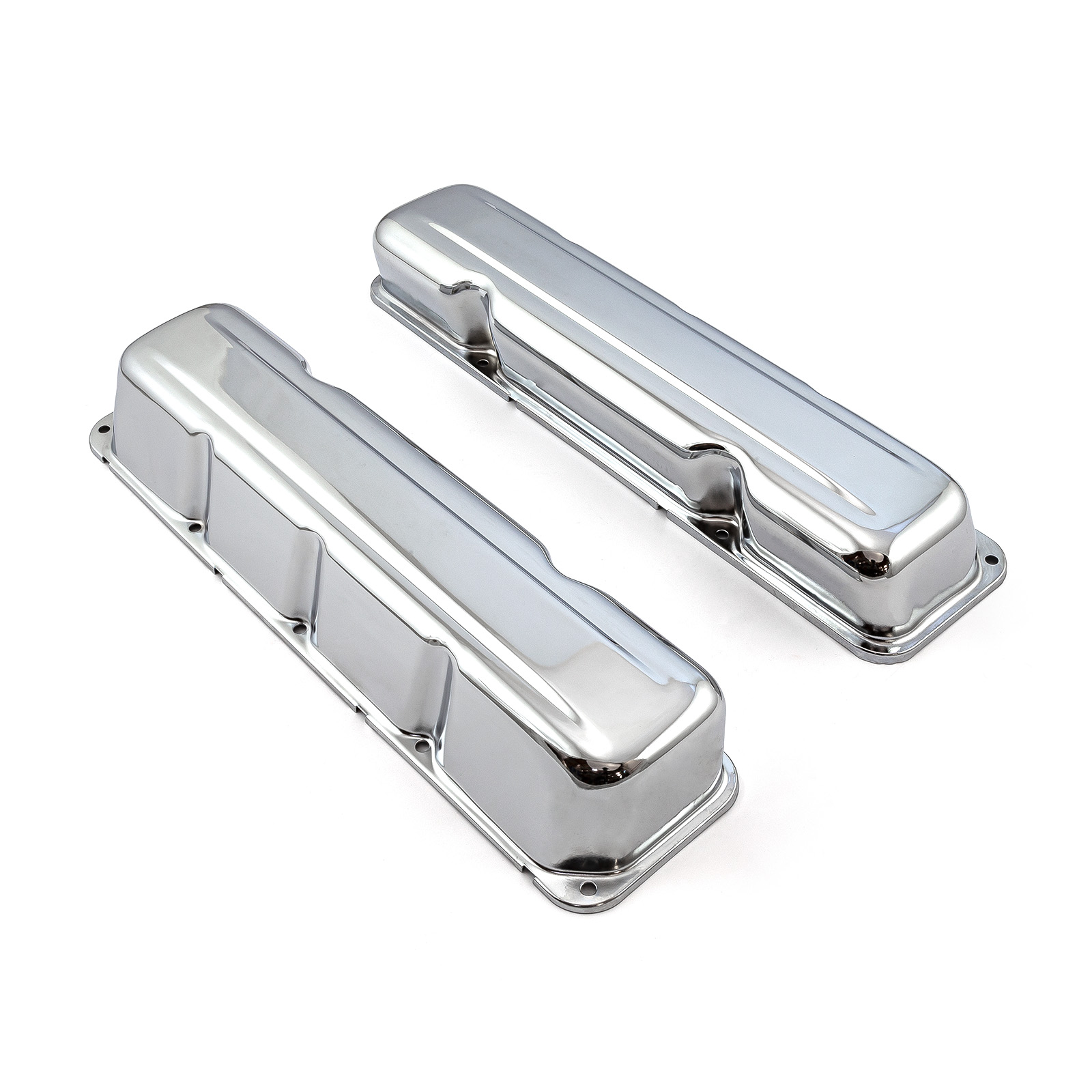 Speedmaster® PCE314.1036 Amc 304 360 390 401 1968-79 Chrome Steel Valve Covers - 3 1/8" Tall w/o Hole