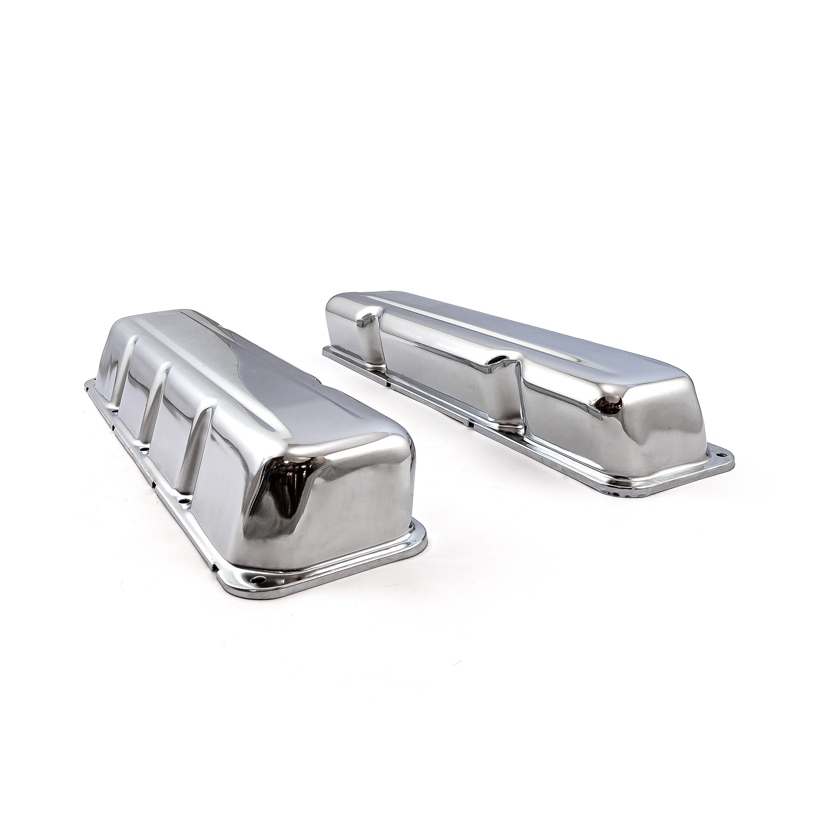 Speedmaster® PCE314.1036 Amc 304 360 390 401 1968-79 Chrome Steel Valve Covers - 3 1/8" Tall w/o Hole