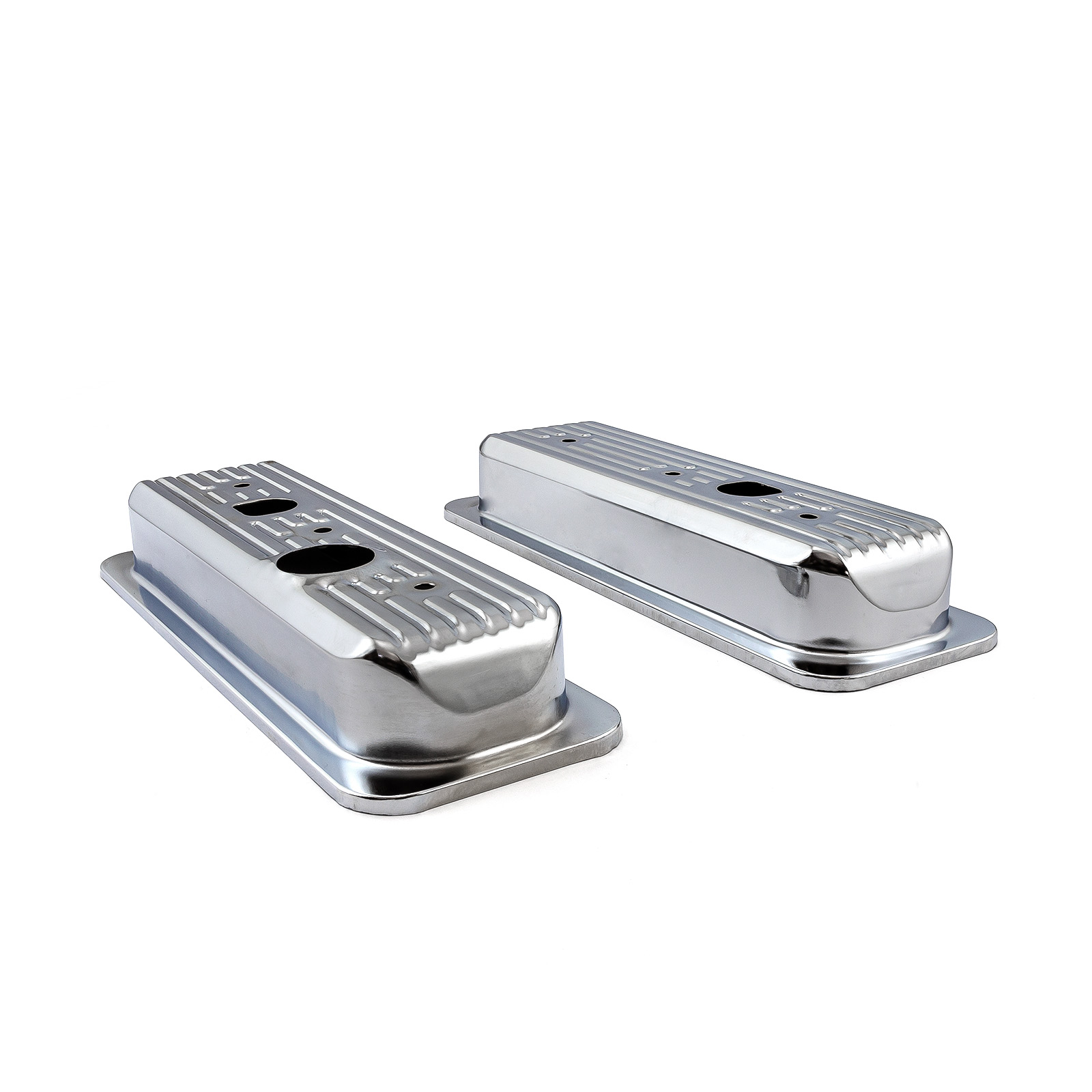 Speedmaster® PCE314.1053 Chevy 262 4.3L V6 Center Bolt Chrome Steel Valve Cover - Short w/ Truck Cap Hole