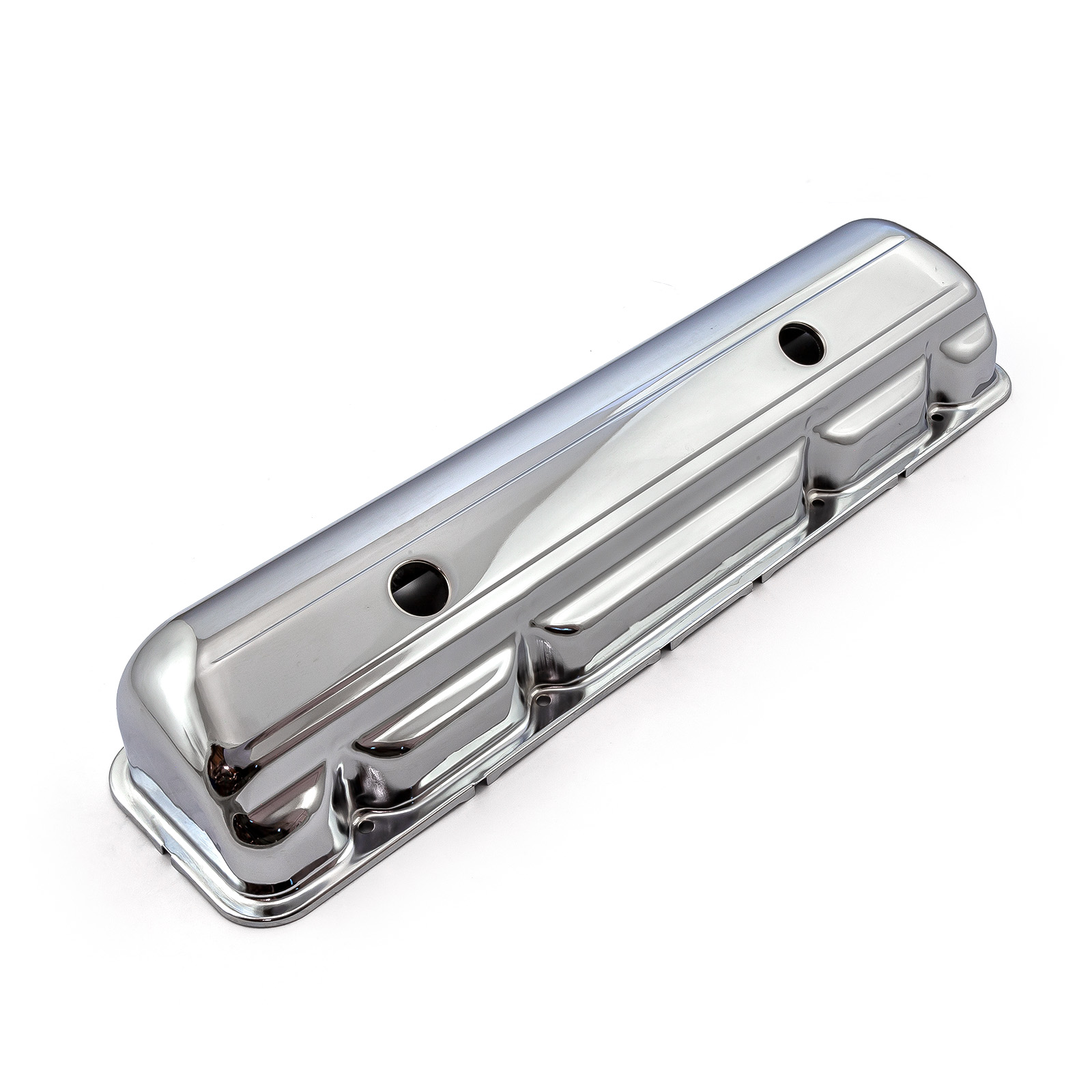Mopar Chrysler 170 198 225 Slant 6 Chrome Steel Valve Cover - 4 1/2" Tall w/Hole
