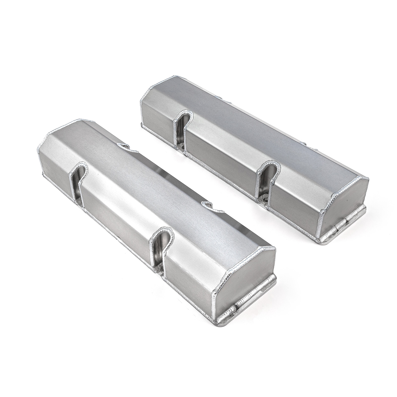 Speedmaster® PCE314.1101.02 Chevy SBC 350 Fabricated Valve Covers Satin Tall w/o Hole