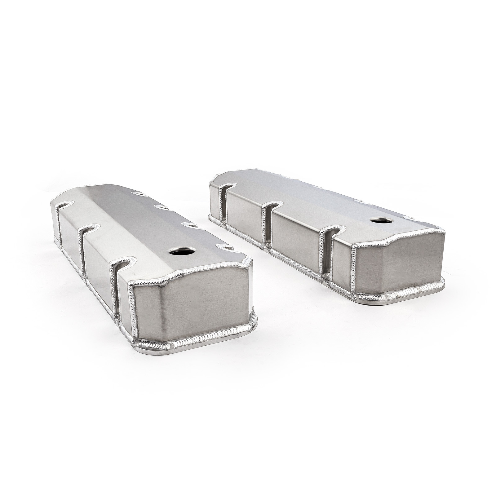 Speedmaster® PCE314.1105.01 Chevy BBC 454 Fabricated Valve Covers Satin Tall w/ Hole