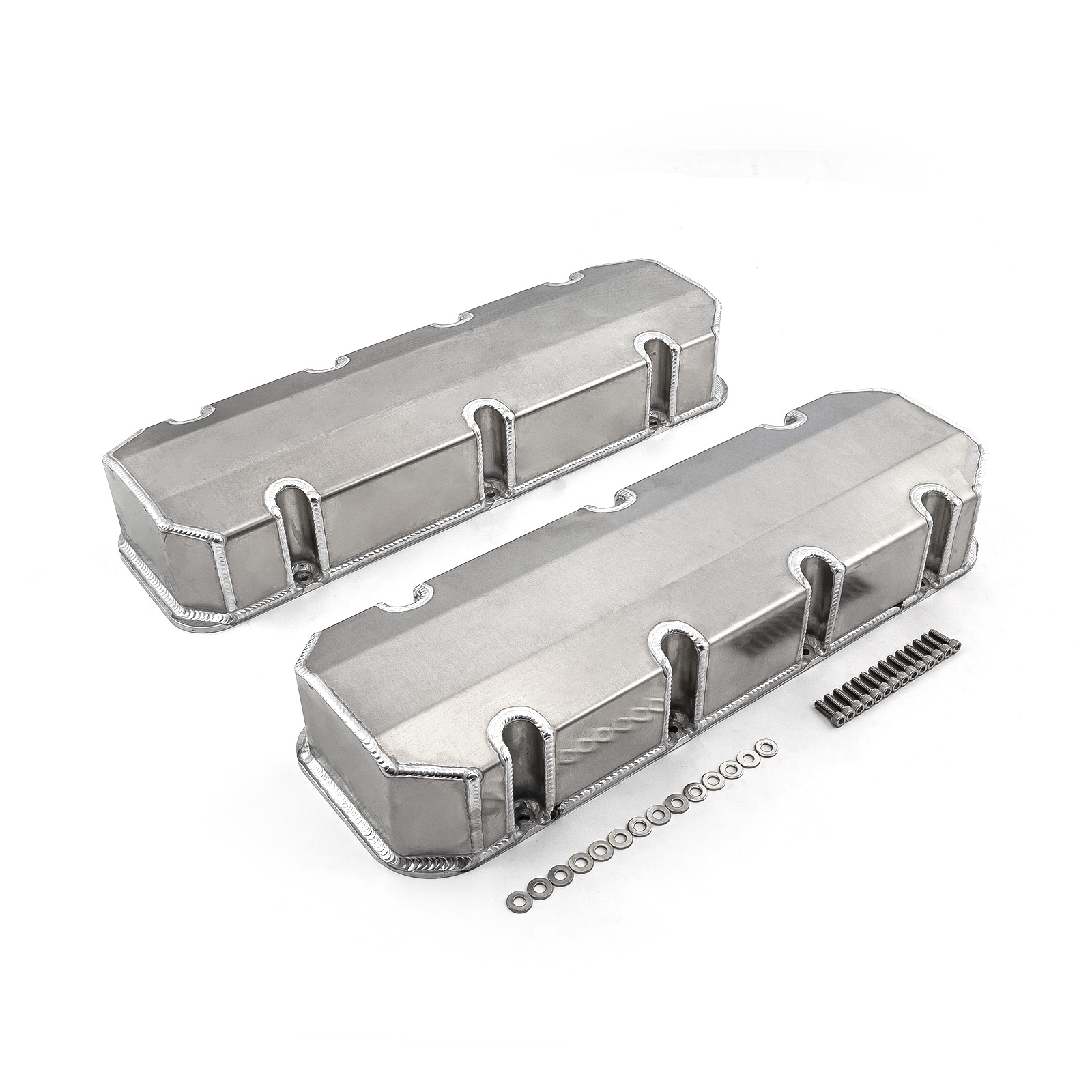 Speedmaster® PCE314.1111.01 Chevy BBC 454 Fabricated Valve Covers Satin Tall w/o Hole