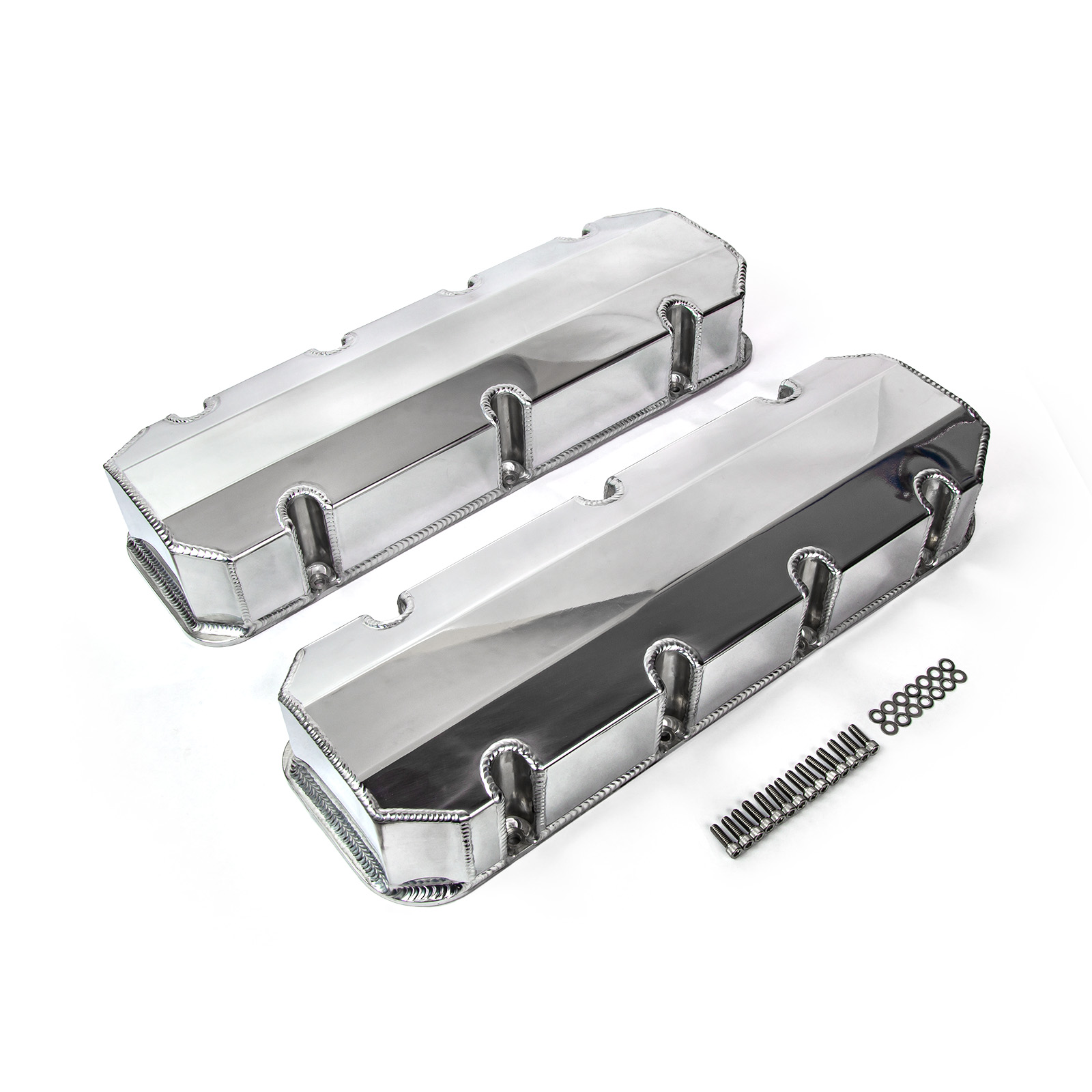 Speedmaster® PCE314.1111.02 Chevy BBC 454 Fabricated Valve Covers Polished Tall w/o Hole