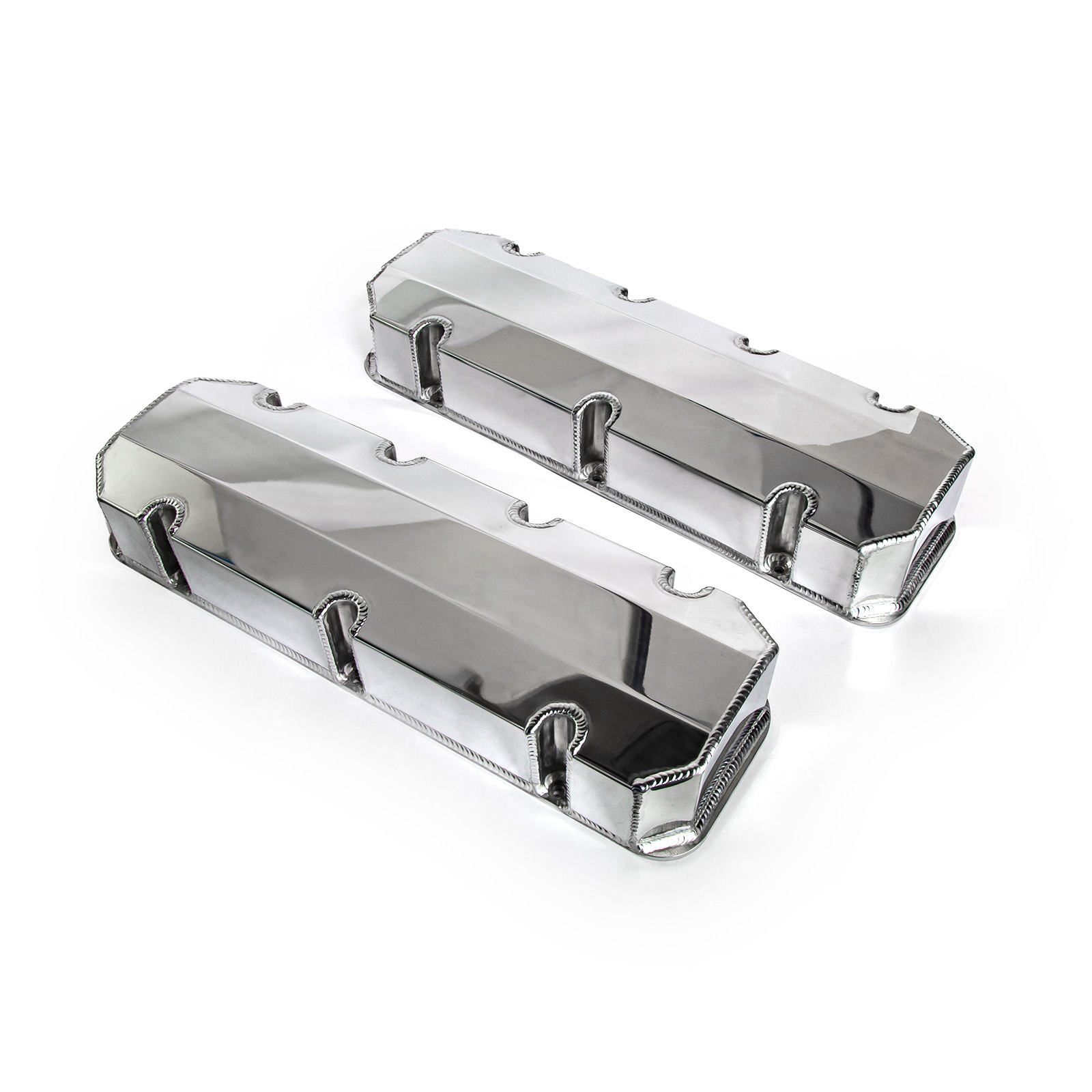 Speedmaster® PCE314.1111.02 Chevy BBC 454 Fabricated Valve Covers Polished Tall w/o Hole