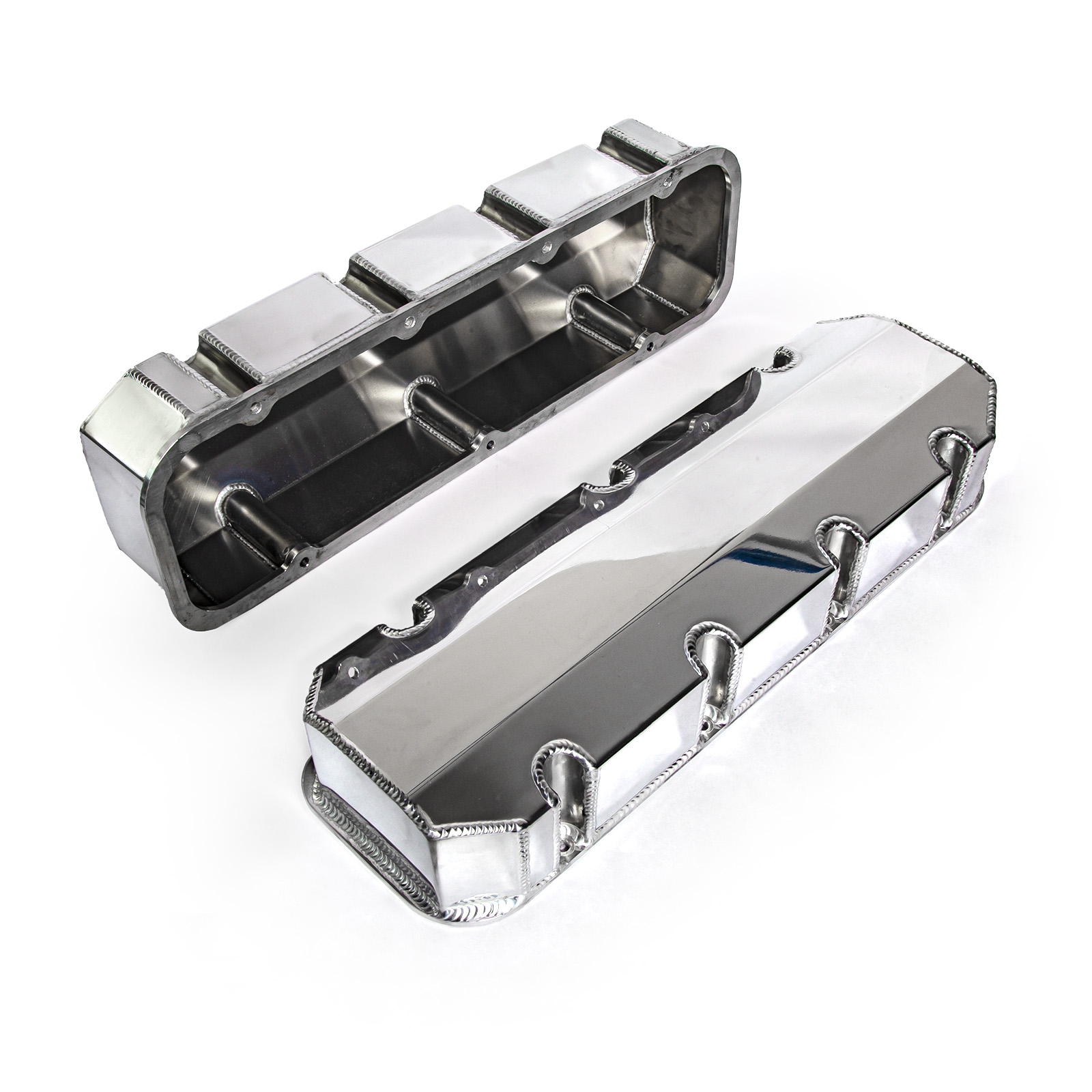 Speedmaster® PCE314.1111.02 Chevy BBC 454 Fabricated Valve Covers Polished Tall w/o Hole
