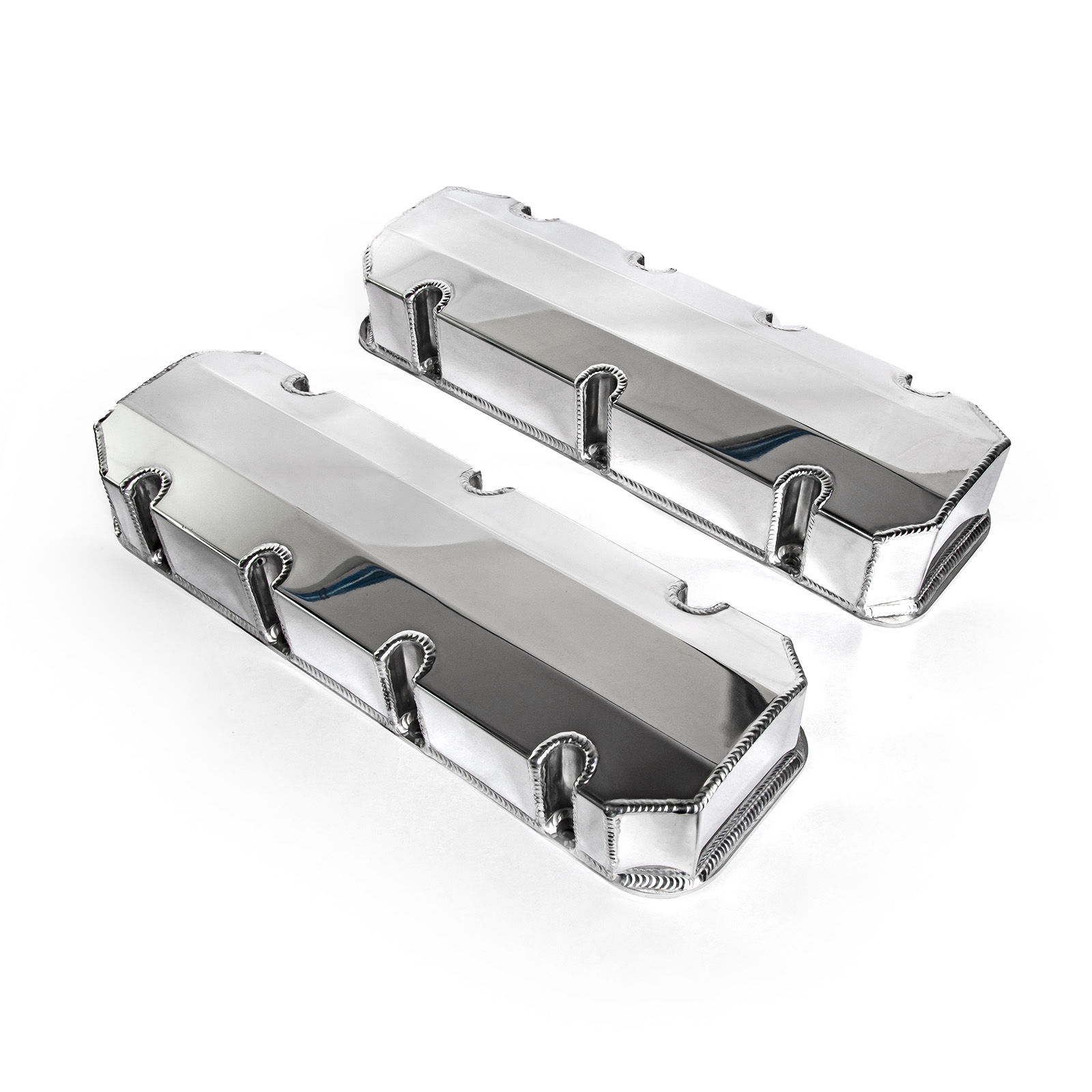 Speedmaster® PCE314.1111.02 Chevy BBC 454 Fabricated Valve Covers Polished Tall w/o Hole