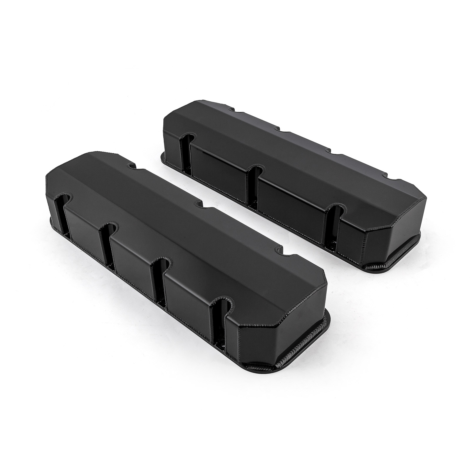 Speedmaster® PCE314.1111.03 Chevy BBC 454 Fabricated Valve Covers Black Tall w/o Hole