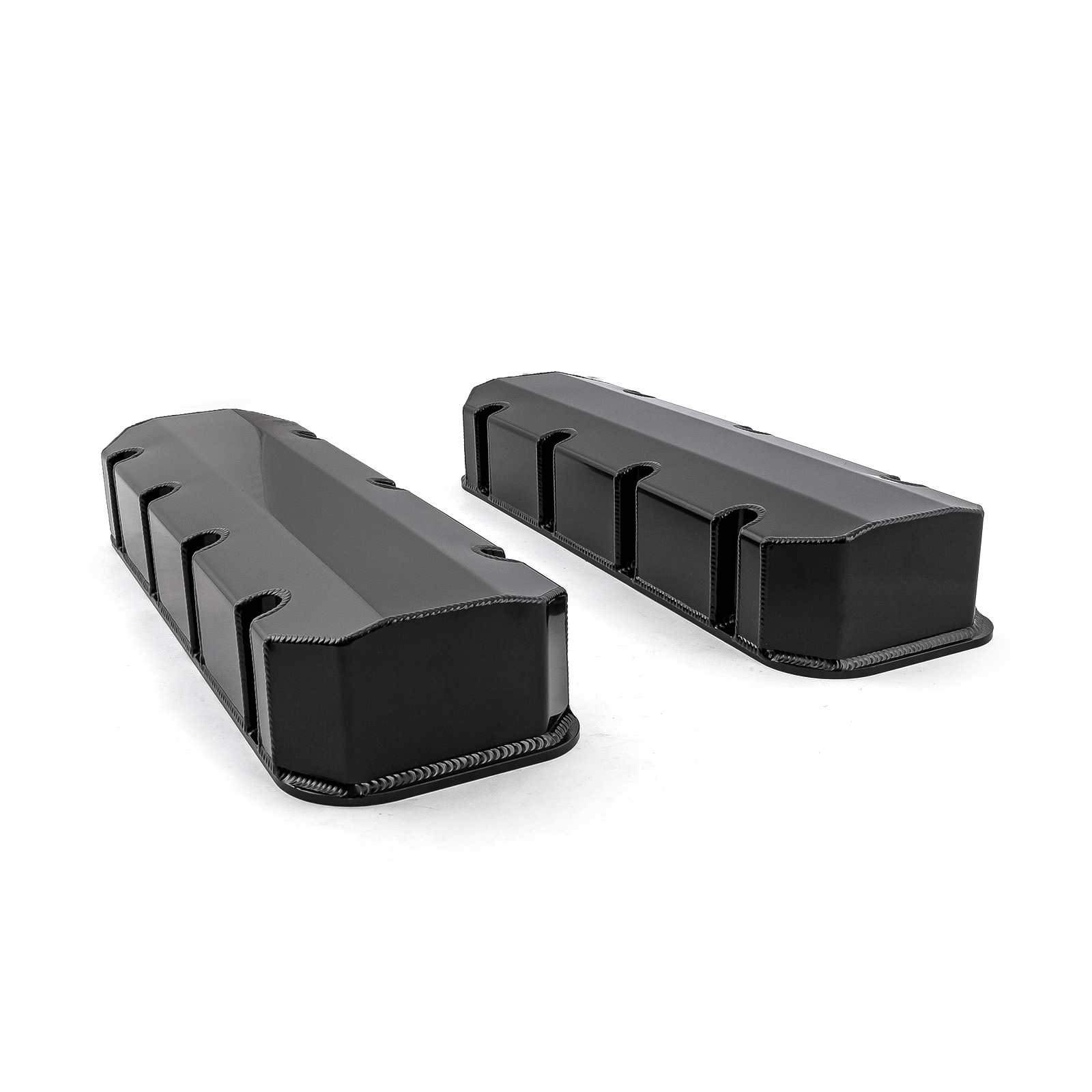 Speedmaster® PCE314.1111.03 Chevy BBC 454 Fabricated Valve Covers Black Tall w/o Hole