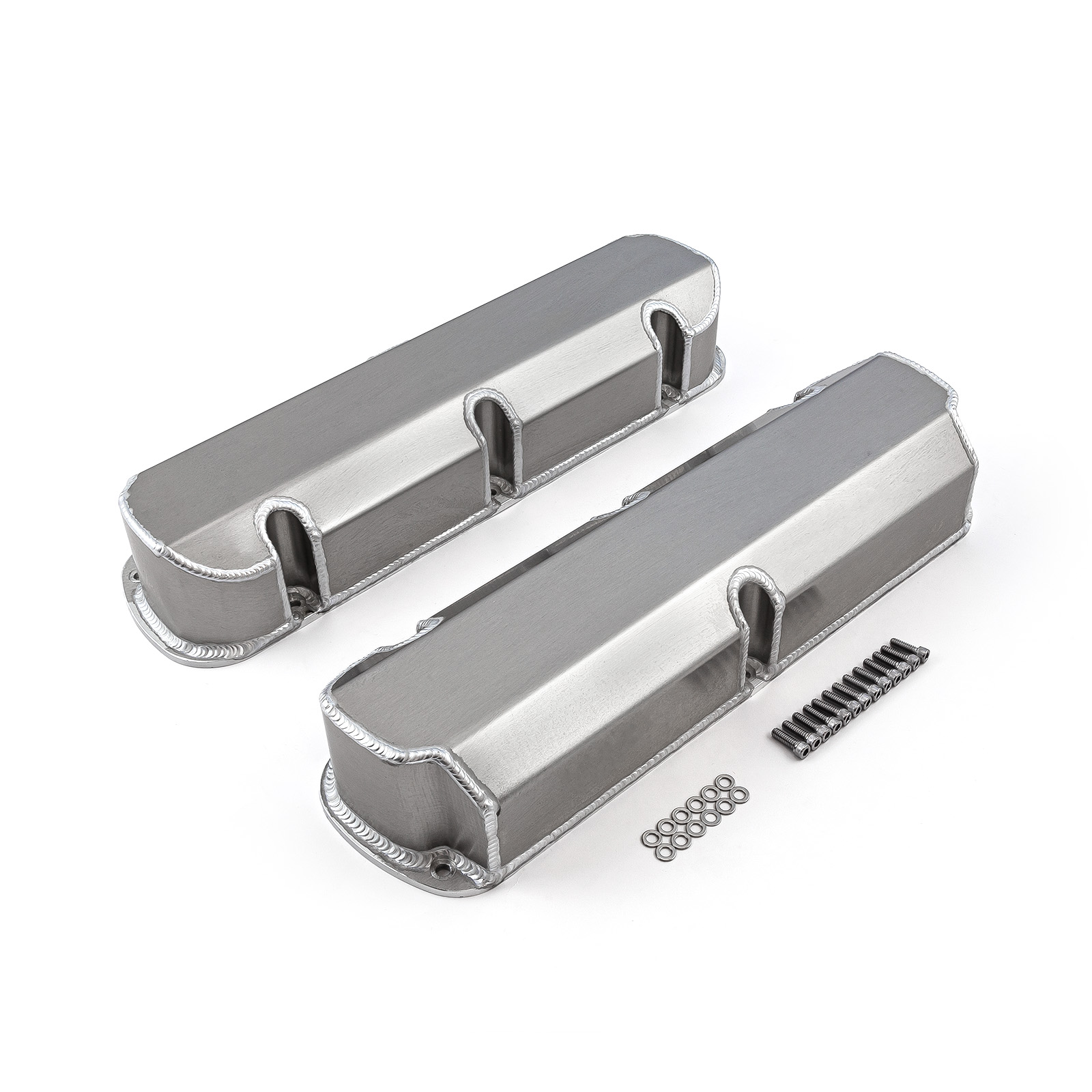 Speedmaster® PCE314.1115.01 Ford SB 289 302 351 Windsor Fabricated Valve Covers Satin Tall w/o Hole