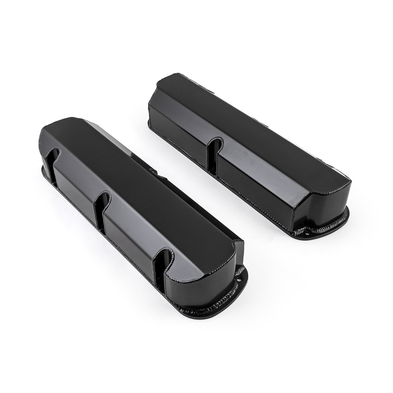 Speedmaster® PCE314.1115.03 Ford SB 289 302 351 Windsor Fabricated Valve Covers Black Tall w/o Hole