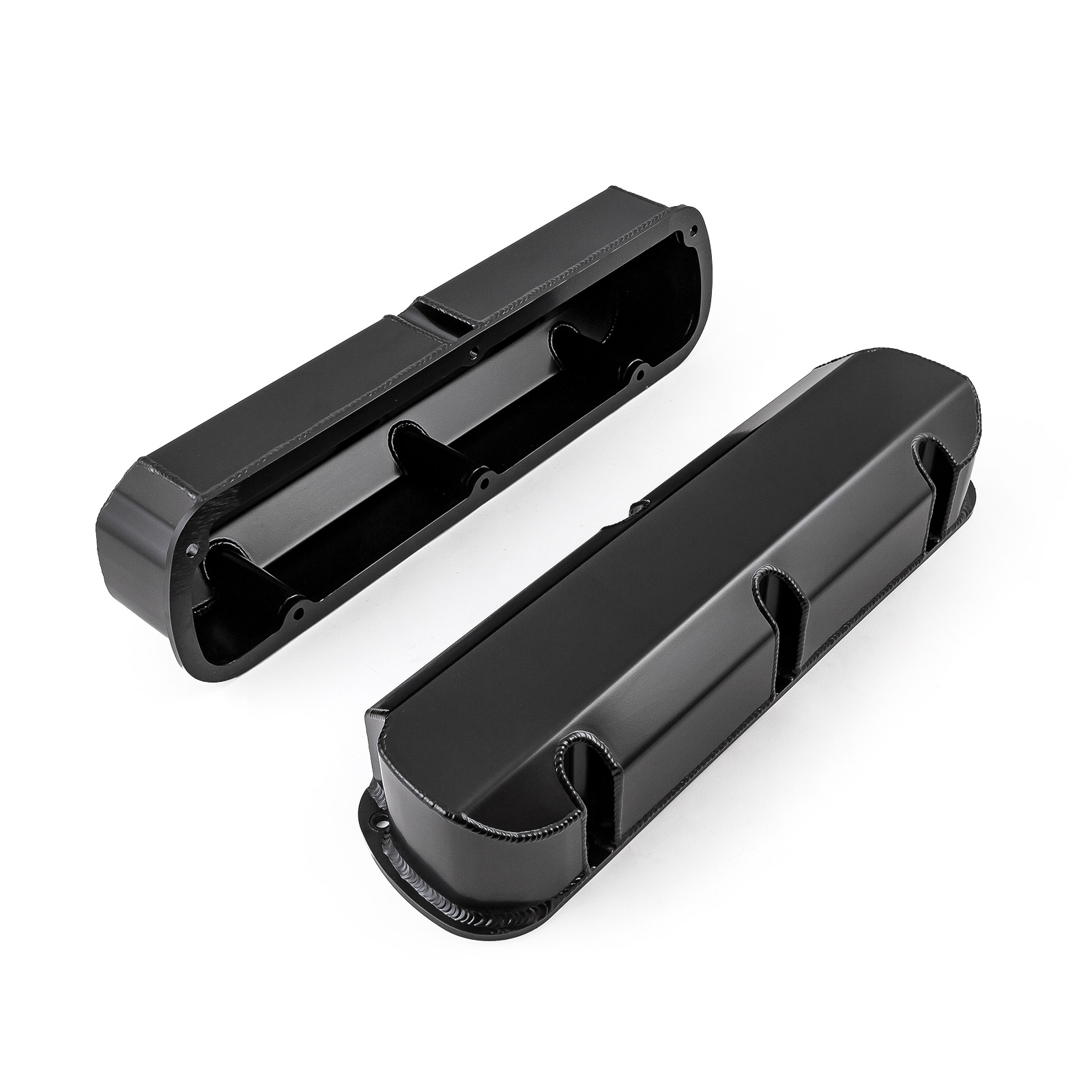 Speedmaster® PCE314.1115.03 Ford SB 289 302 351 Windsor Fabricated Valve Covers Black Tall w/o Hole