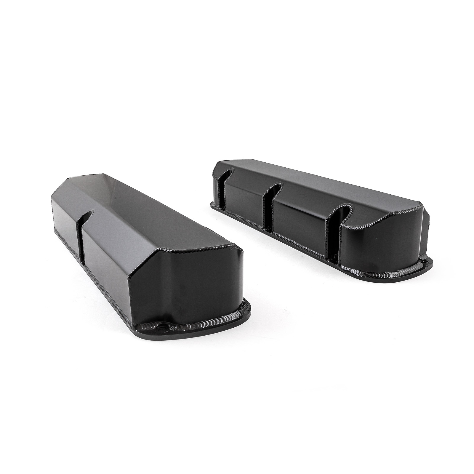Speedmaster® PCE314.1115.03 Ford SB 289 302 351 Windsor Fabricated Valve Covers Black Tall w/o Hole