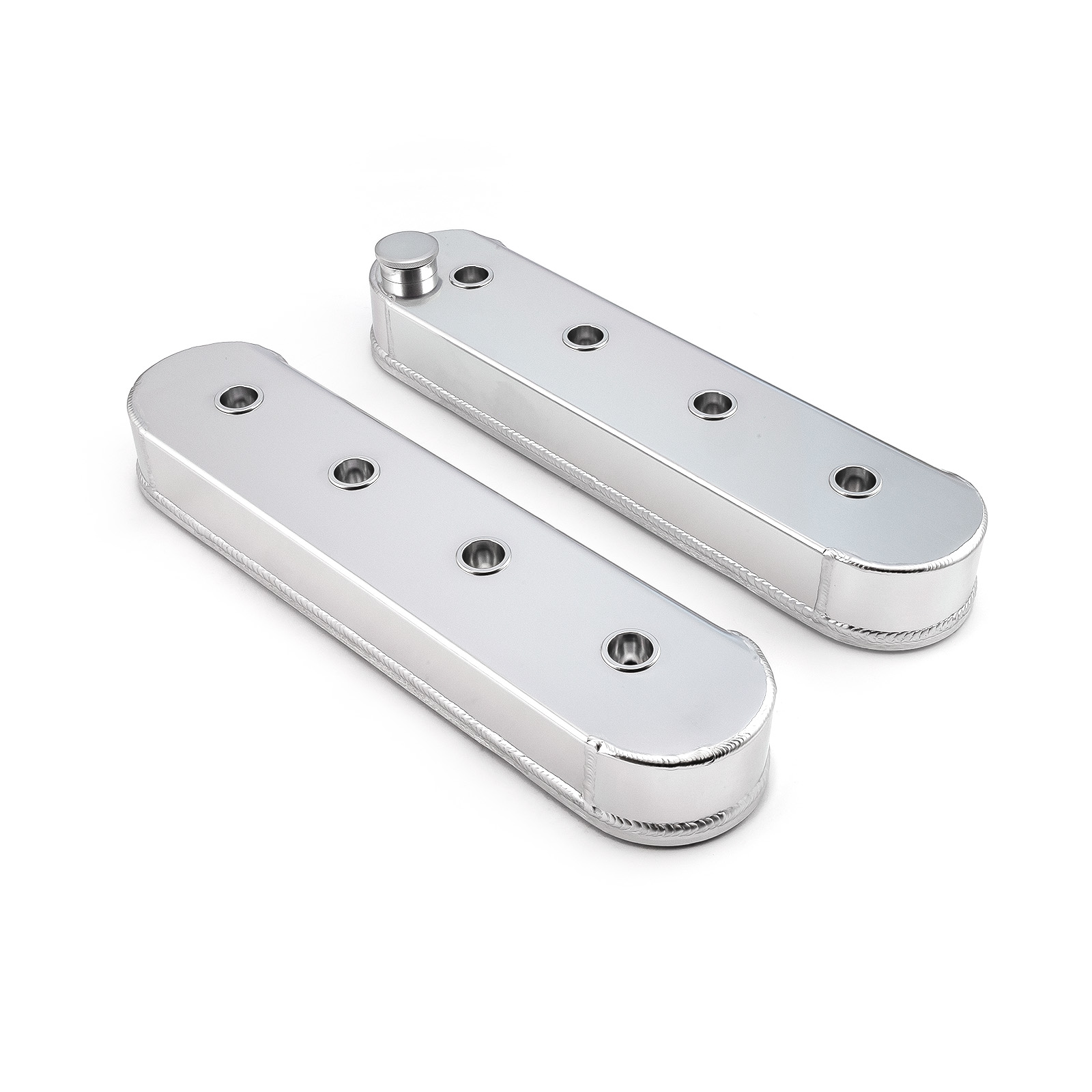 Speedmaster® PCE314.1131 Chevy LS1 LS2 LS3 LS6 LS7 Polished Fabricated Valve Covers - w/o Coil Mounts