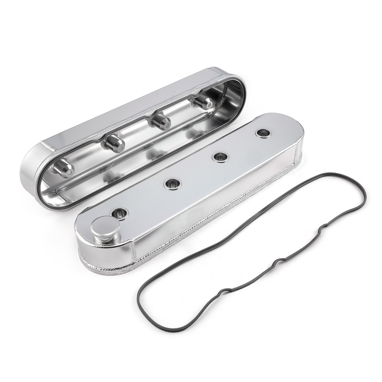 Speedmaster® PCE314.1131 Chevy LS1 LS2 LS3 LS6 LS7 Polished Fabricated Valve Covers - w/o Coil Mounts