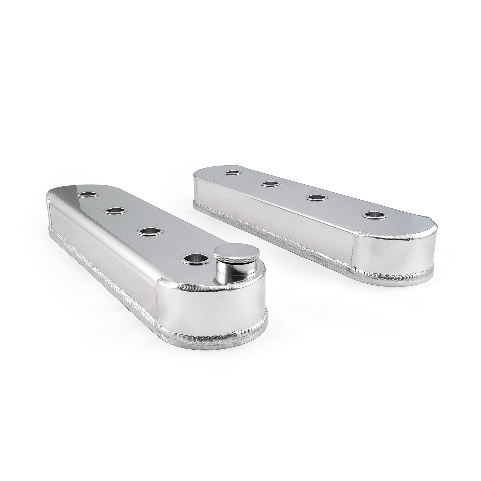 Speedmaster® PCE314.1131 Chevy LS1 LS2 LS3 LS6 LS7 Polished Fabricated Valve Covers - w/o Coil Mounts