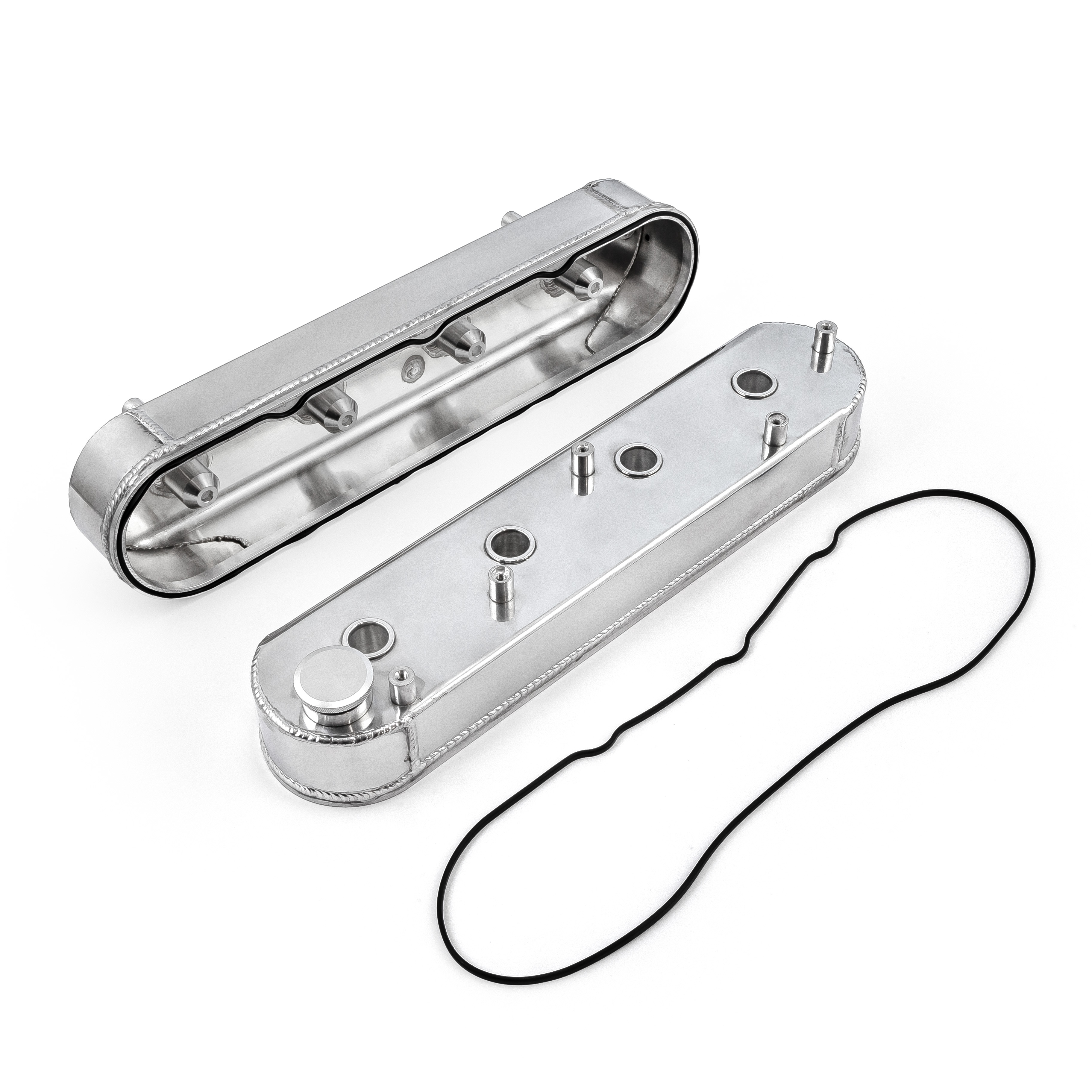 Speedmaster® PCE314.1132.01 Chevy LS1 LS2 LS3 LS6 LS7 Polished Fabricated Valve Covers - w/ Coil Mounts