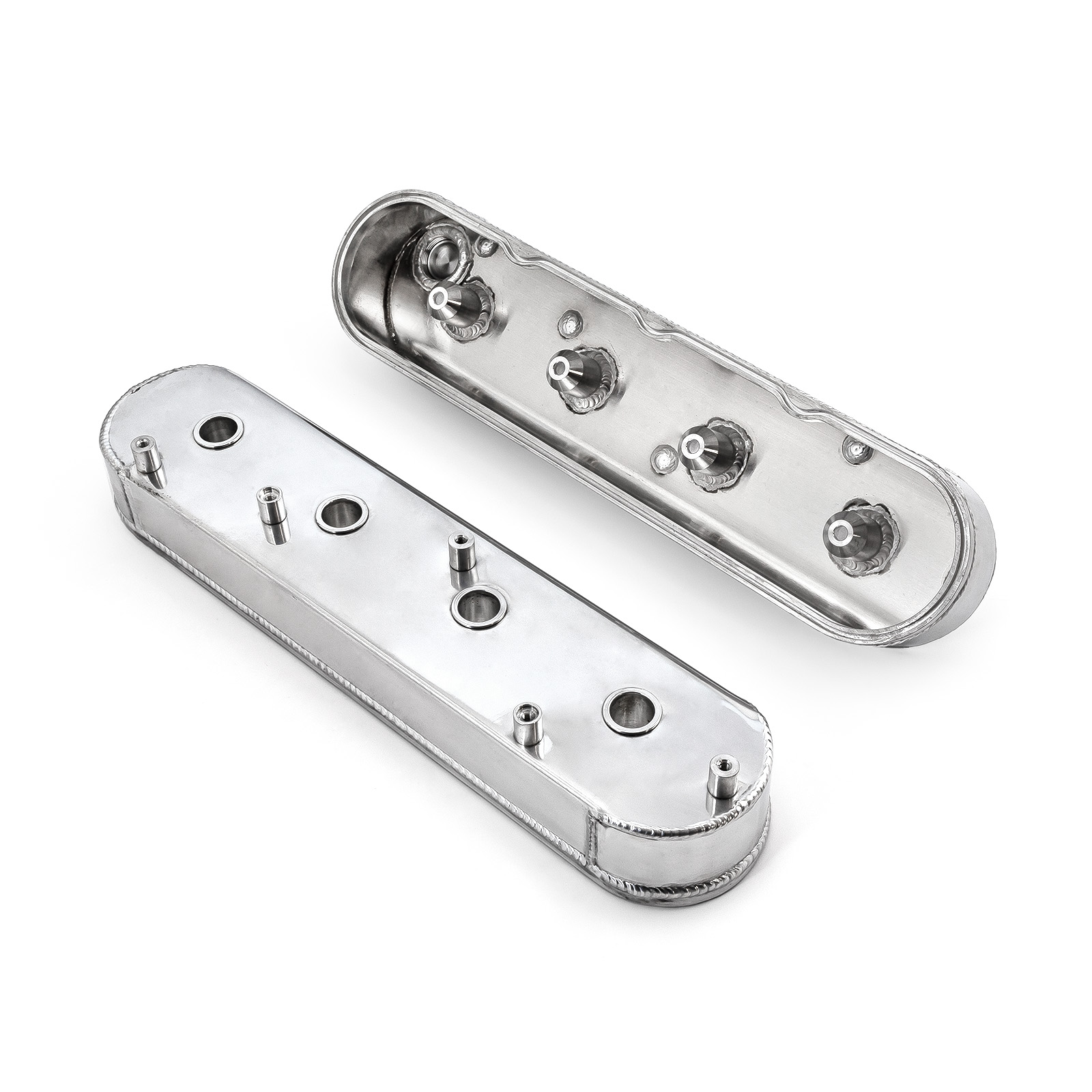 Speedmaster® PCE314.1132.01 Chevy LS1 LS2 LS3 LS6 LS7 Polished Fabricated Valve Covers - w/ Coil Mounts