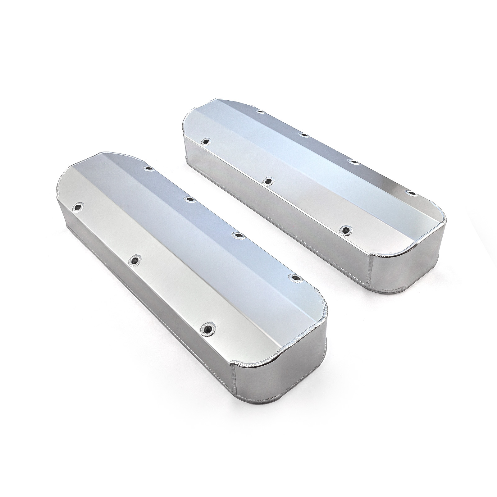 Speedmaster® PCE314.1160.01 Chevy BBC 454 Long Bolt Fabricated Valve Covers Satin Tall w/o Hole