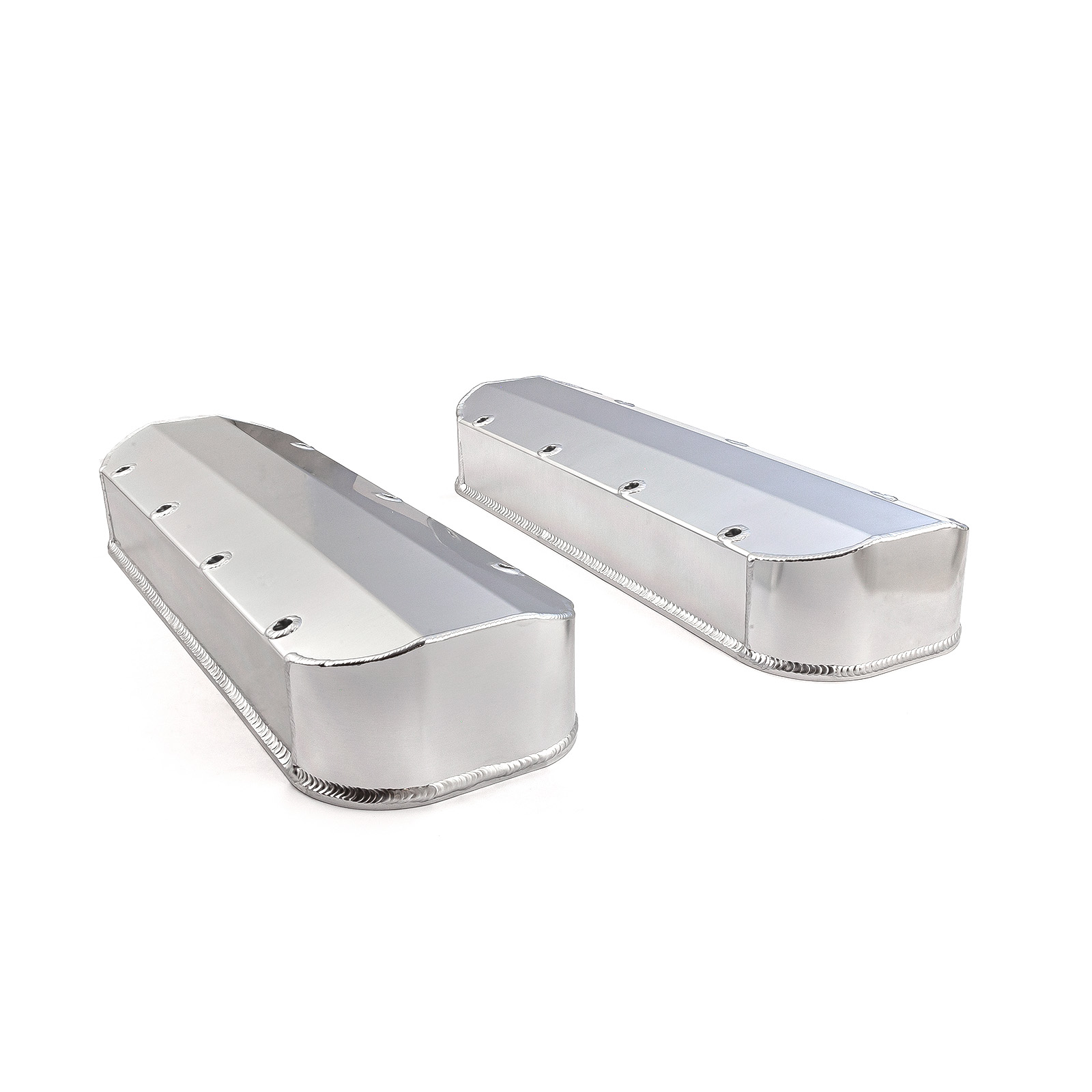Speedmaster® PCE314.1160.01 Chevy BBC 454 Long Bolt Fabricated Valve Covers Satin Tall w/o Hole