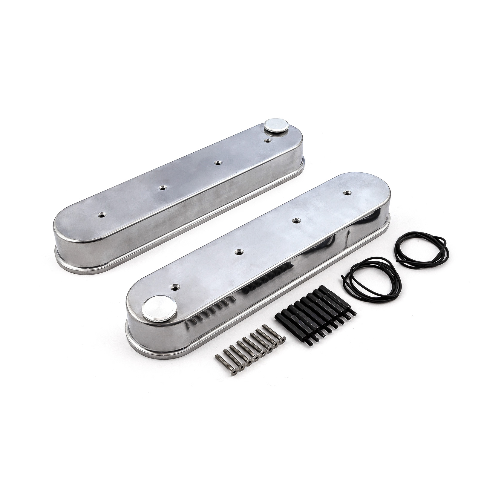 Speedmaster® PCE314.1226.01 Chevy LS1 LS2 LS3 LS6 LS7 Cast Aluminum Valve Covers - w/o Coil Mounts