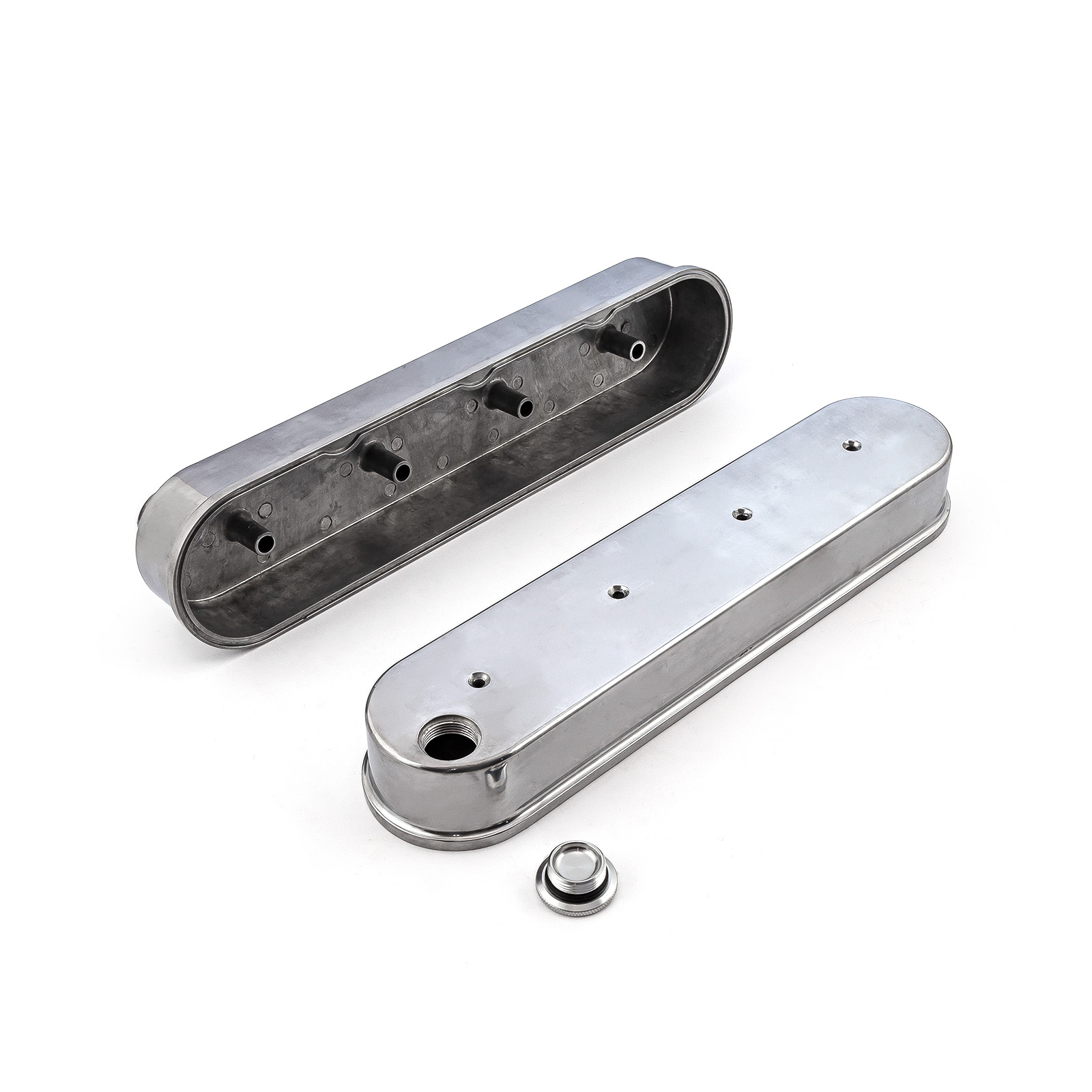 Speedmaster® PCE314.1226.01 Chevy LS1 LS2 LS3 LS6 LS7 Cast Aluminum Valve Covers - w/o Coil Mounts