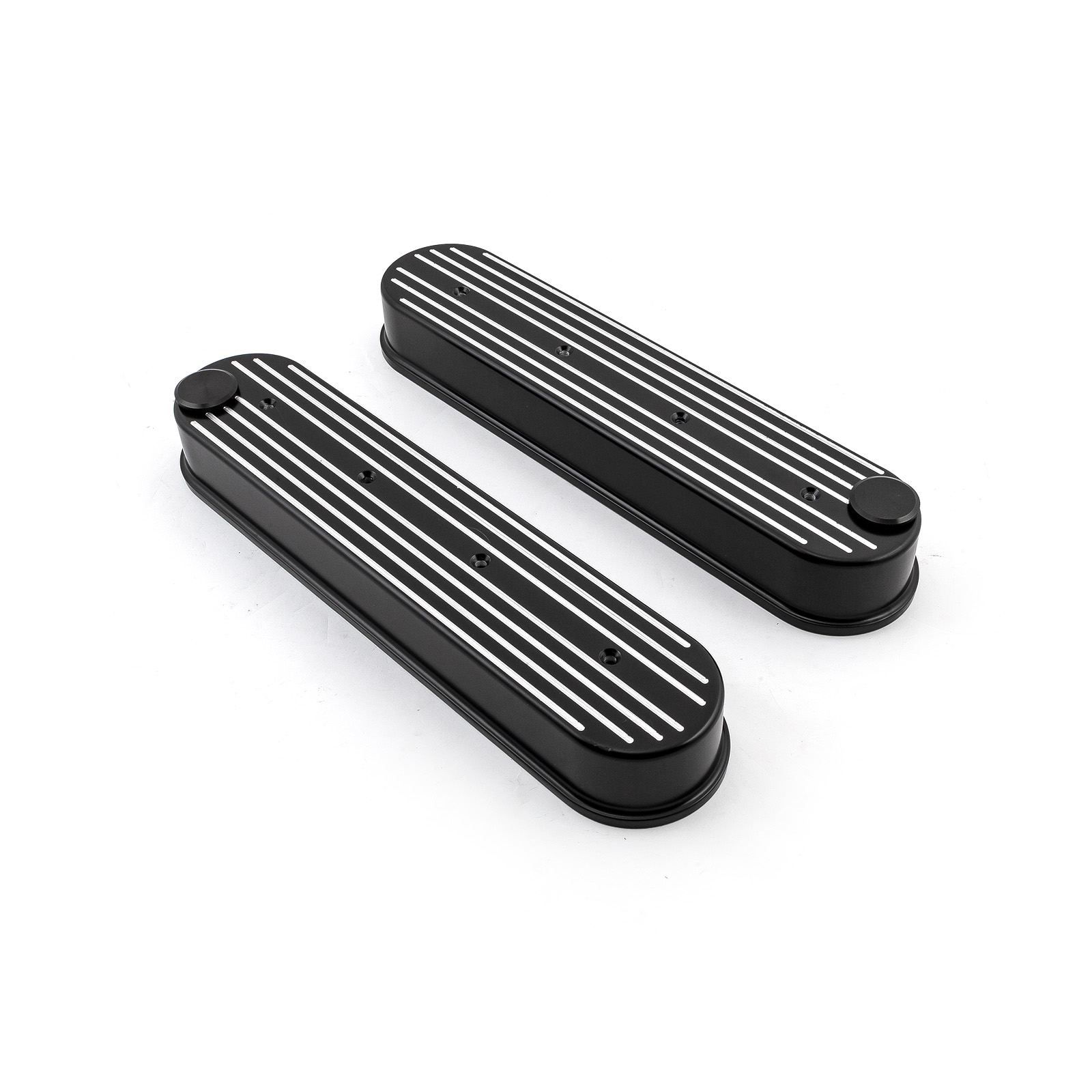 Speedmaster® PCE314.1226.04 Chevy Ls1 Ls2 Ls3 Ls6 Ls7 Black Ball Milled Valve Covers - W/O Coil Mounts