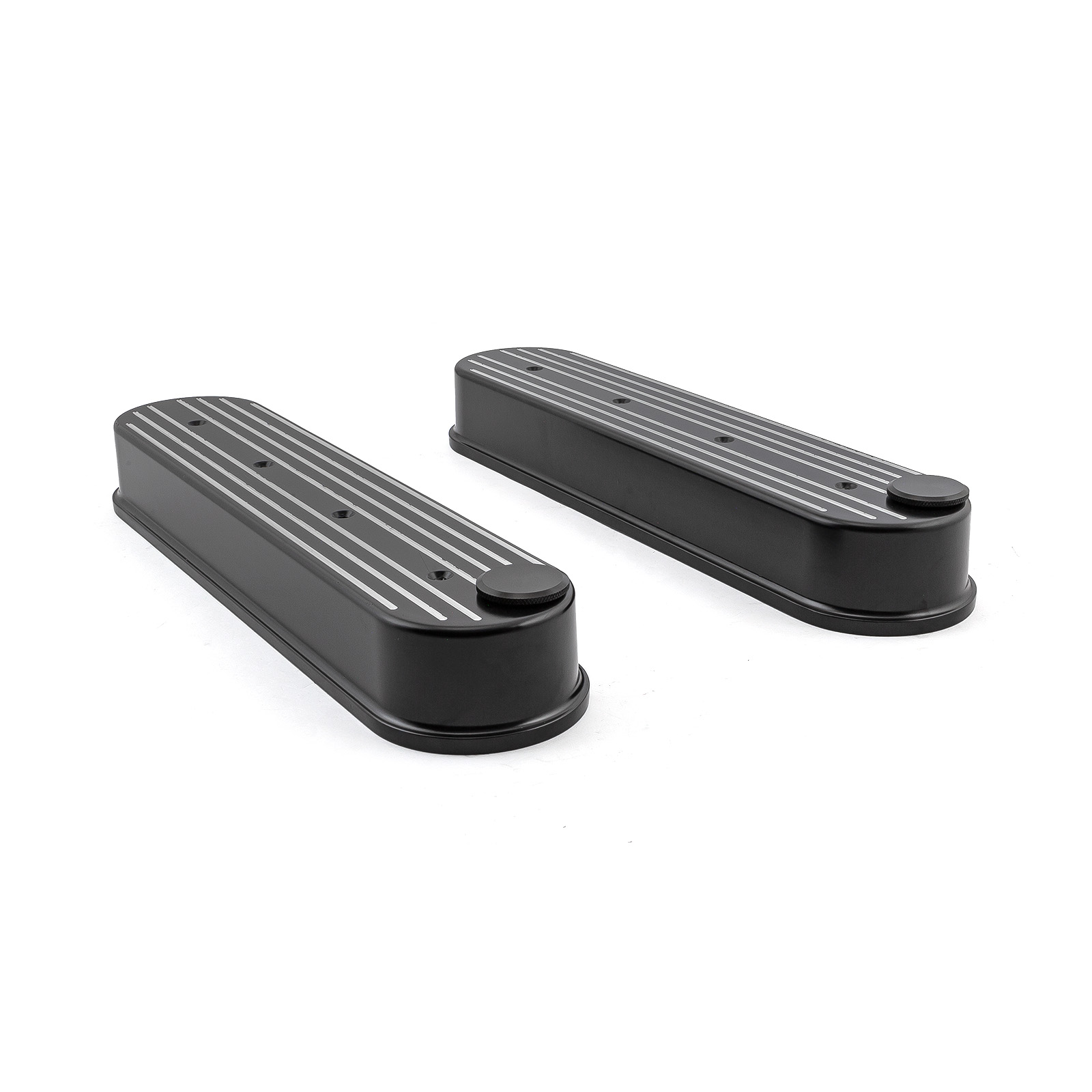 Speedmaster® PCE314.1226.04 Chevy Ls1 Ls2 Ls3 Ls6 Ls7 Black Ball Milled Valve Covers - W/O Coil Mounts