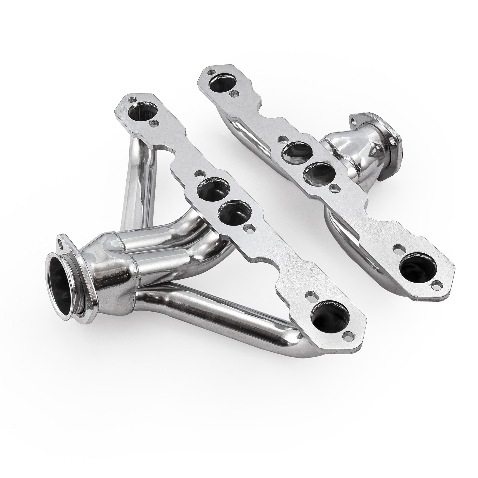 Speedmaster® PCE316.1030.02 Chevy SBC 350 1955-57 Tri-5 Shorty Ceramic Headers Straight Plug Heads