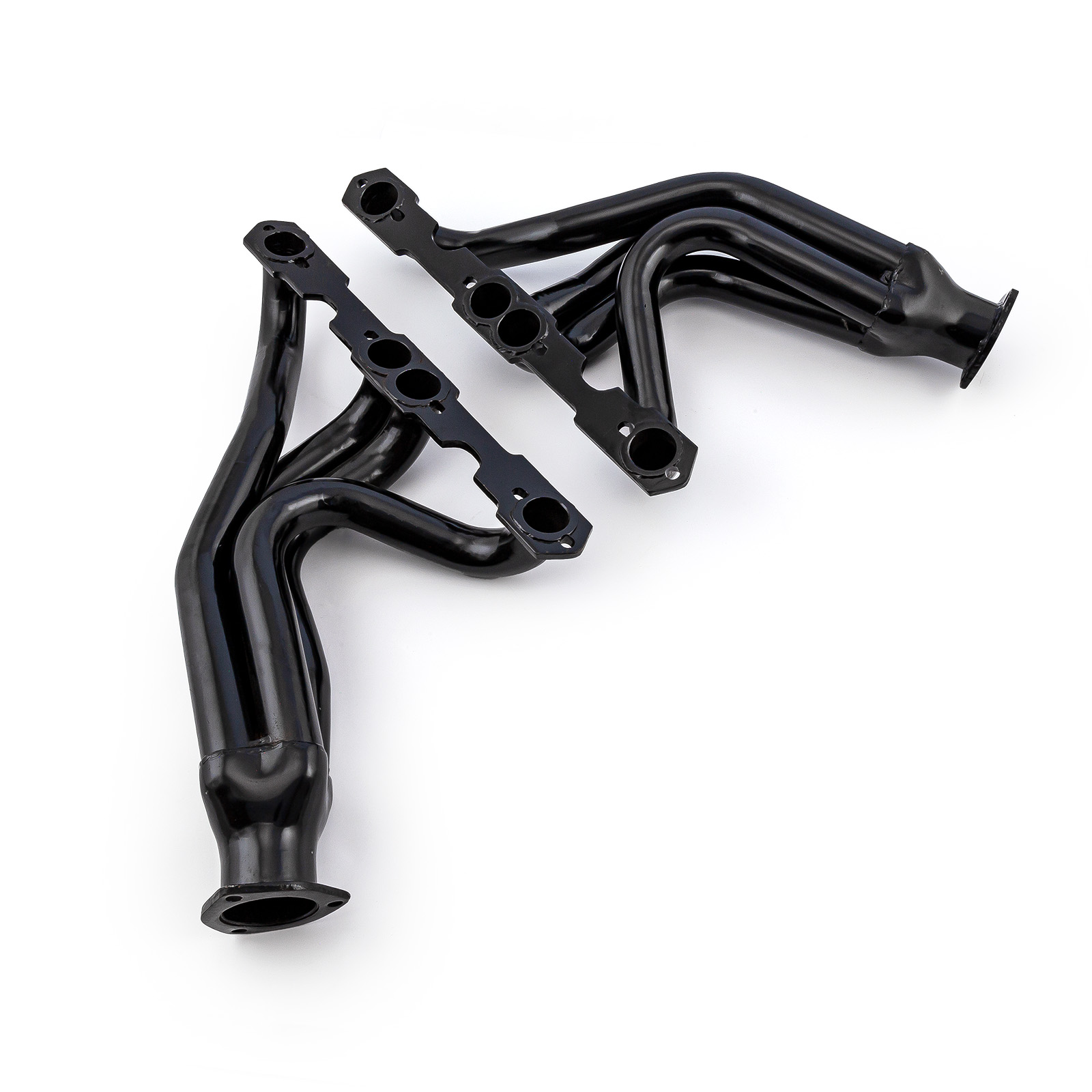 Speedmaster® PCE316.1153 Chevy SBC 350 1955-57 Tri-5 Mid Length Black Headers Straight Plug Heads